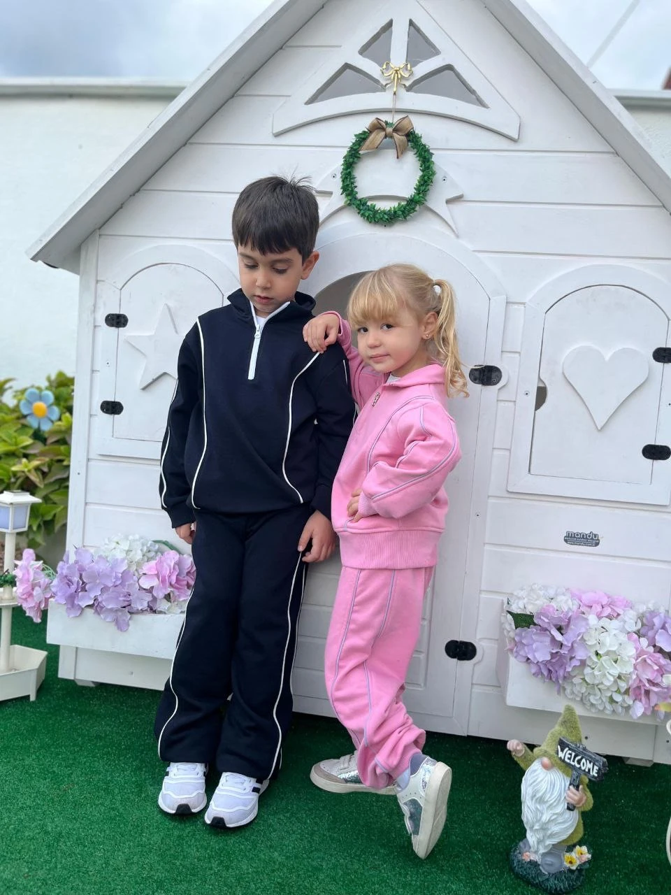 YARIM FERMUARLI ÇİZGİ DETAY ERKEK TAKIM 