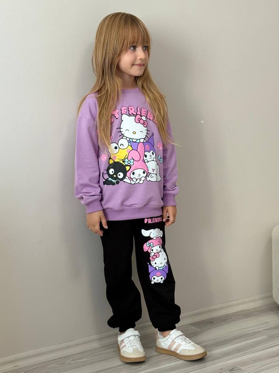 KROMİ/ Hello kitty baskılı kız takım 