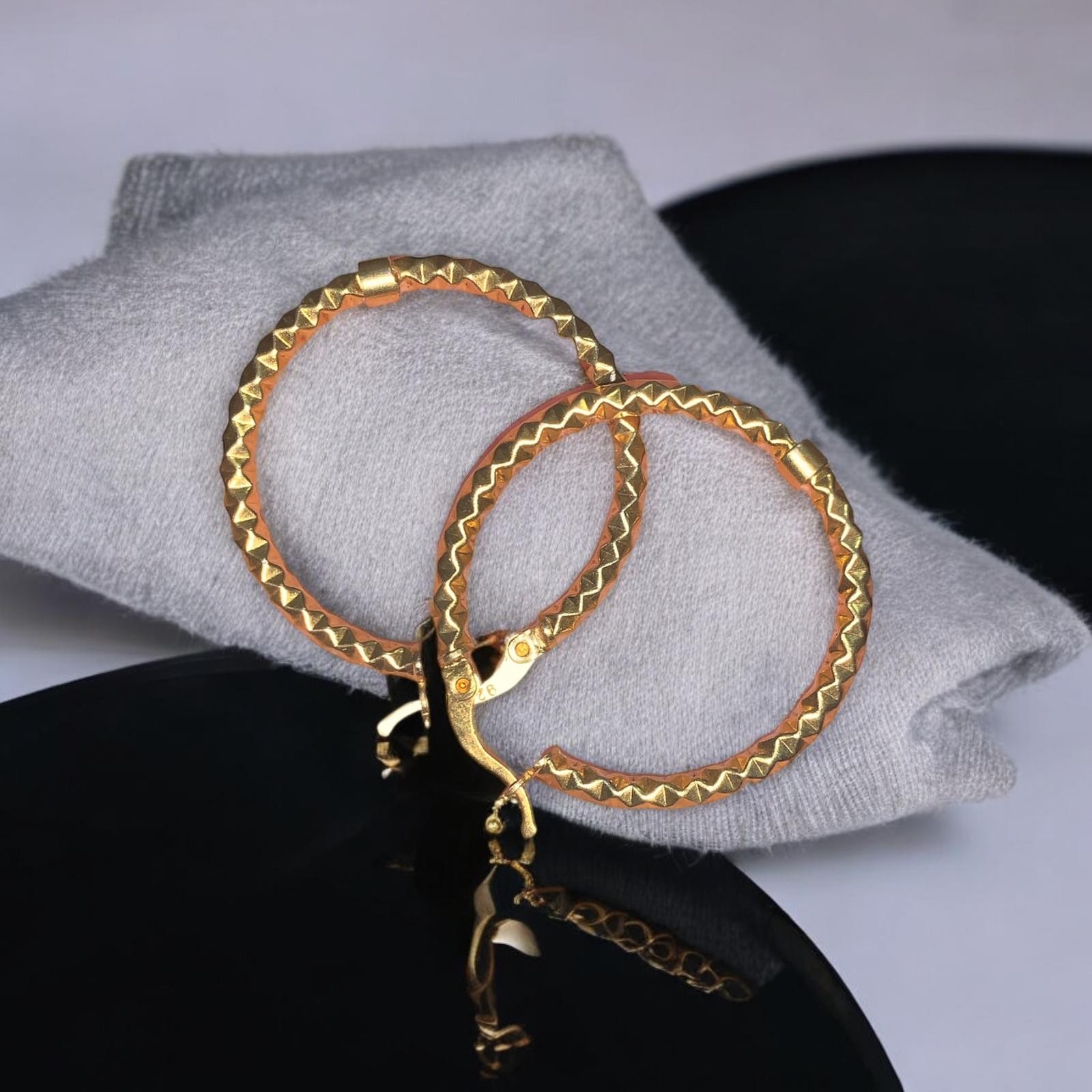Halka Gold Gümüş Küpe