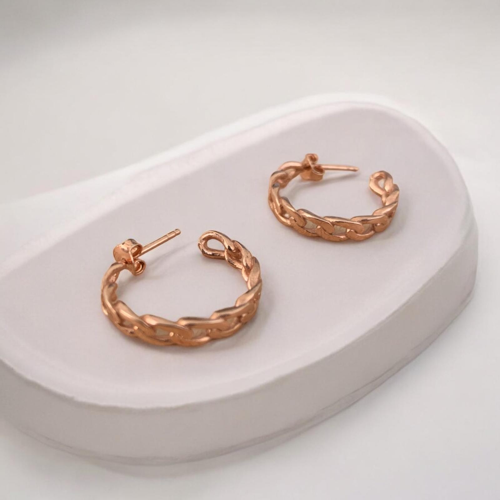 Rose Gold Halka Küpe