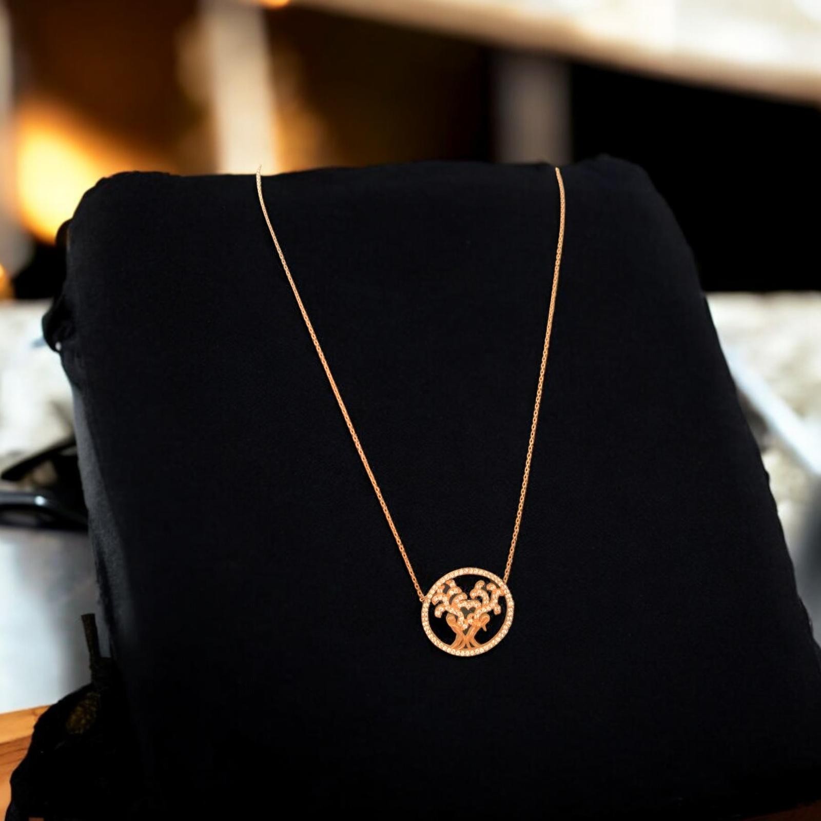 Rose Gold Tasarım Kolye 