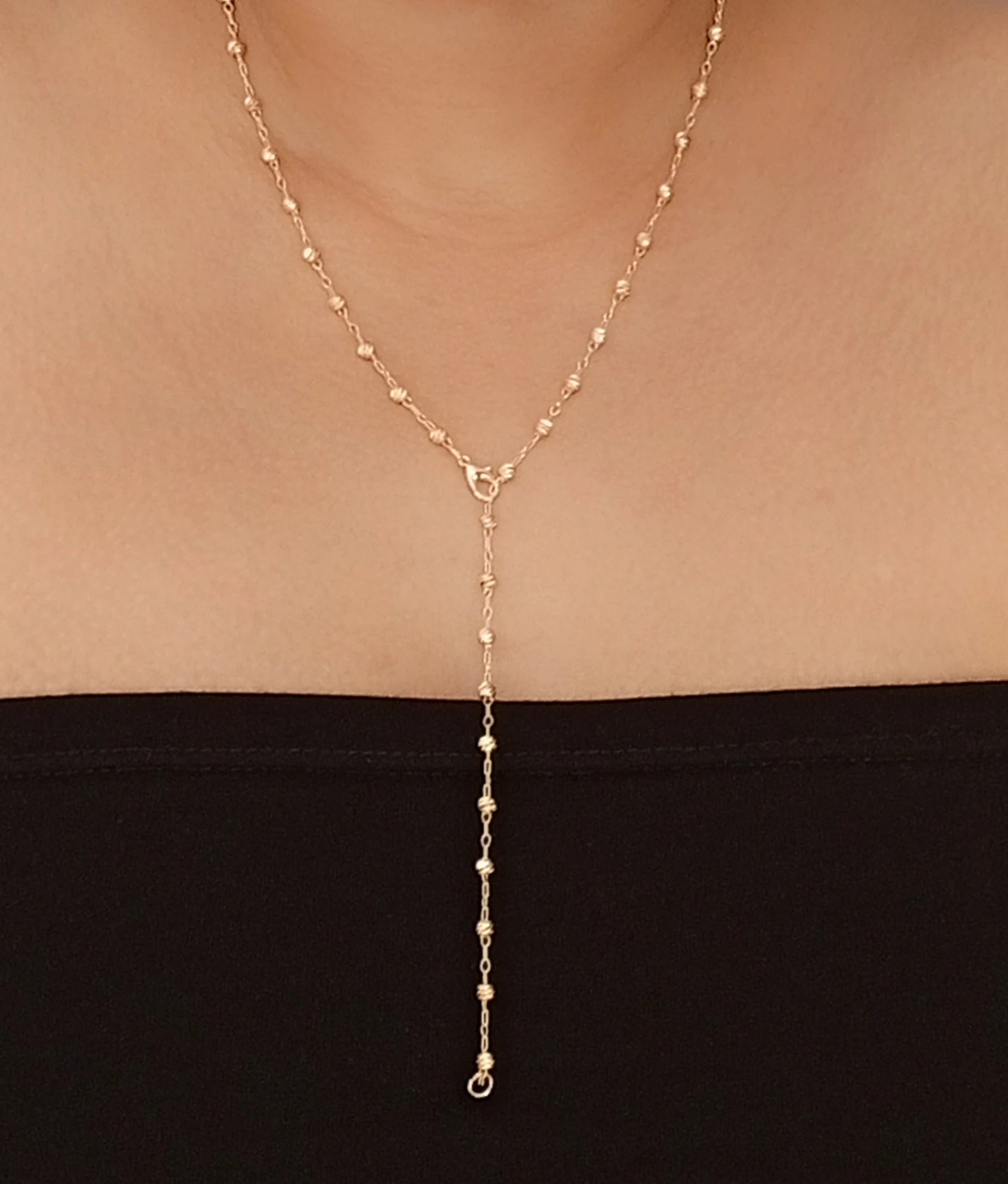 Pirinç Gold Dorika Zincir Y Kolye 60cm