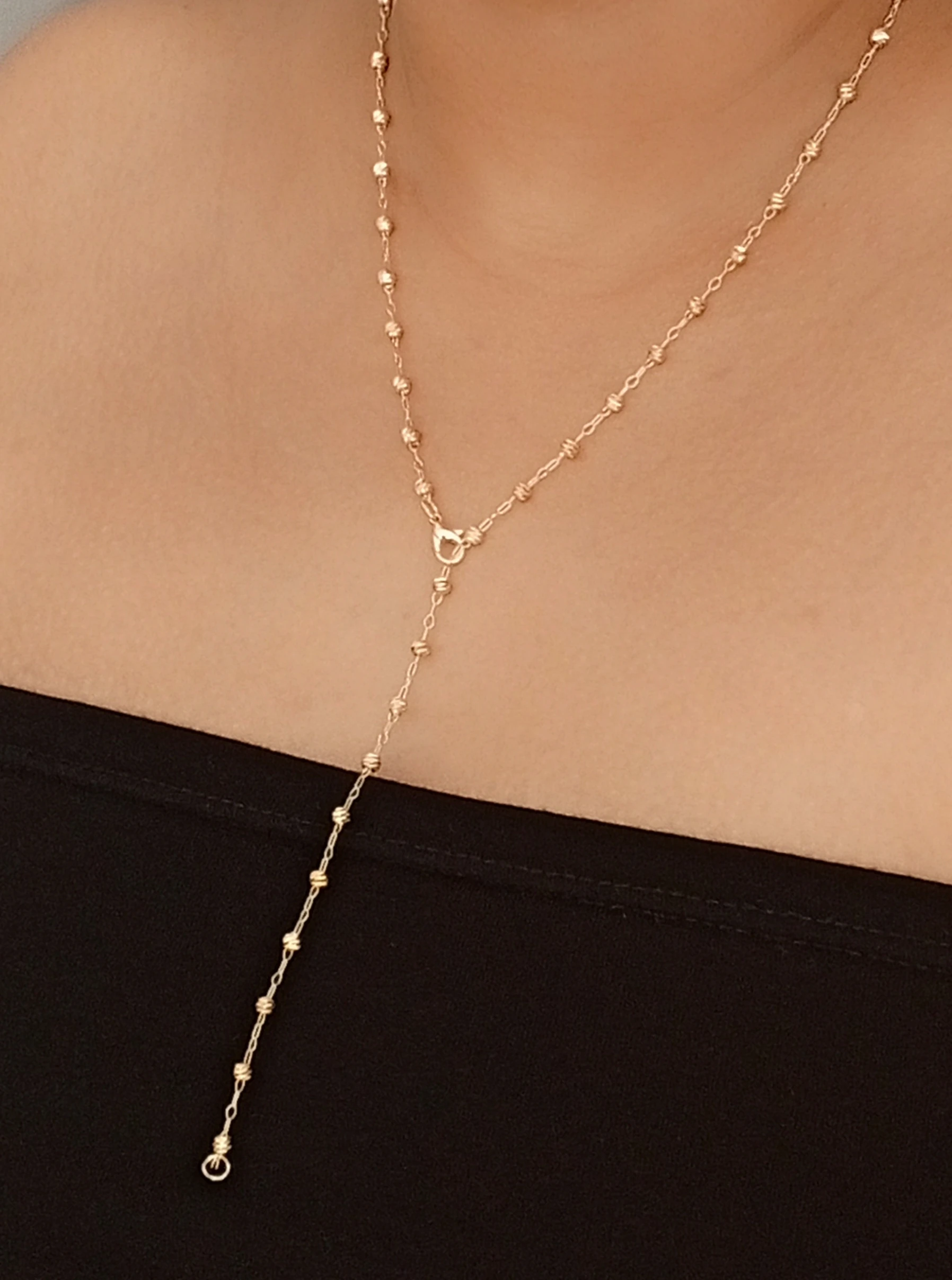 Pirinç Gold Dorika Zincir Y Kolye 60cm