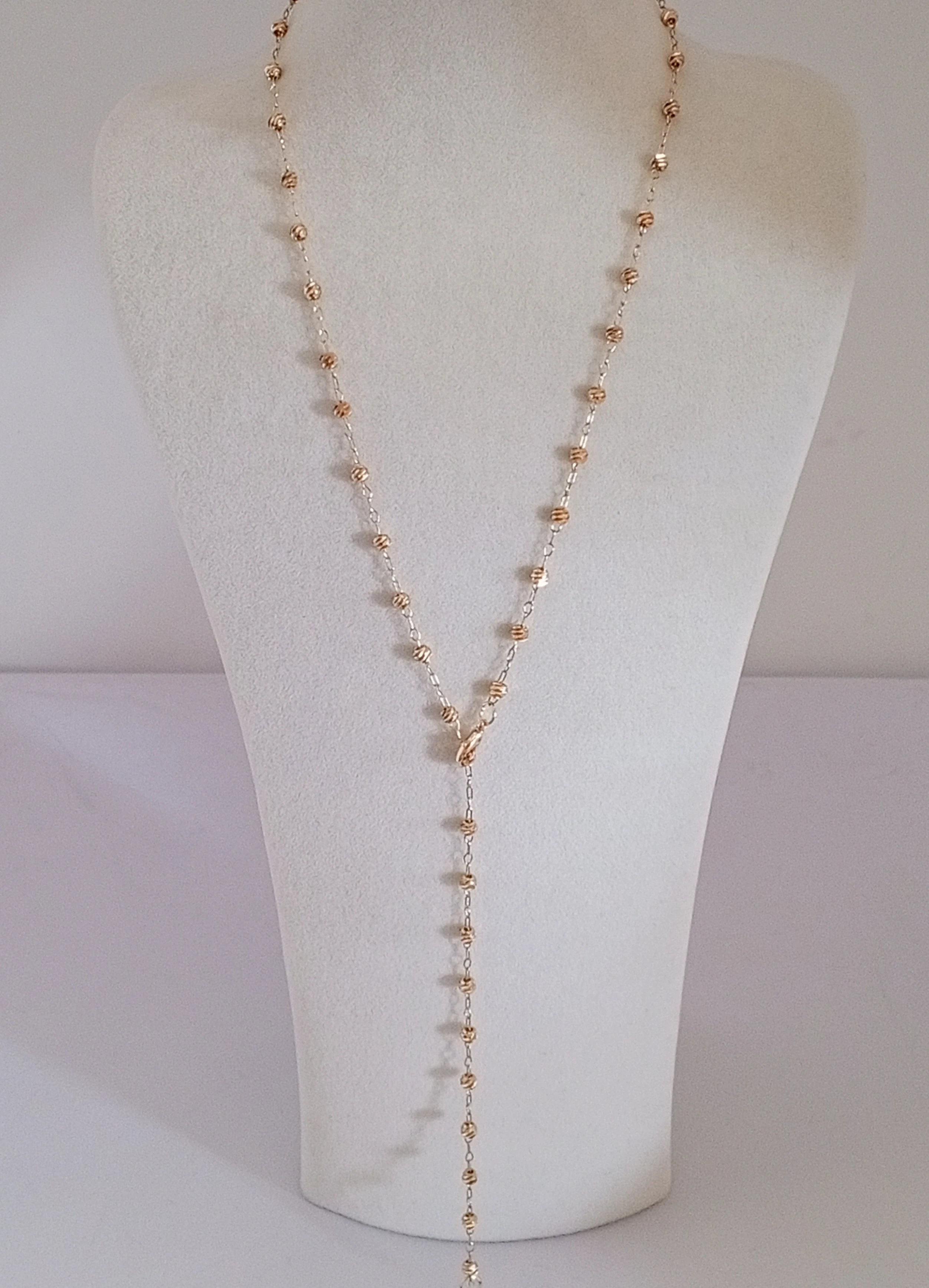 Pirinç Gold Dorika Zincir Y Kolye 60cm