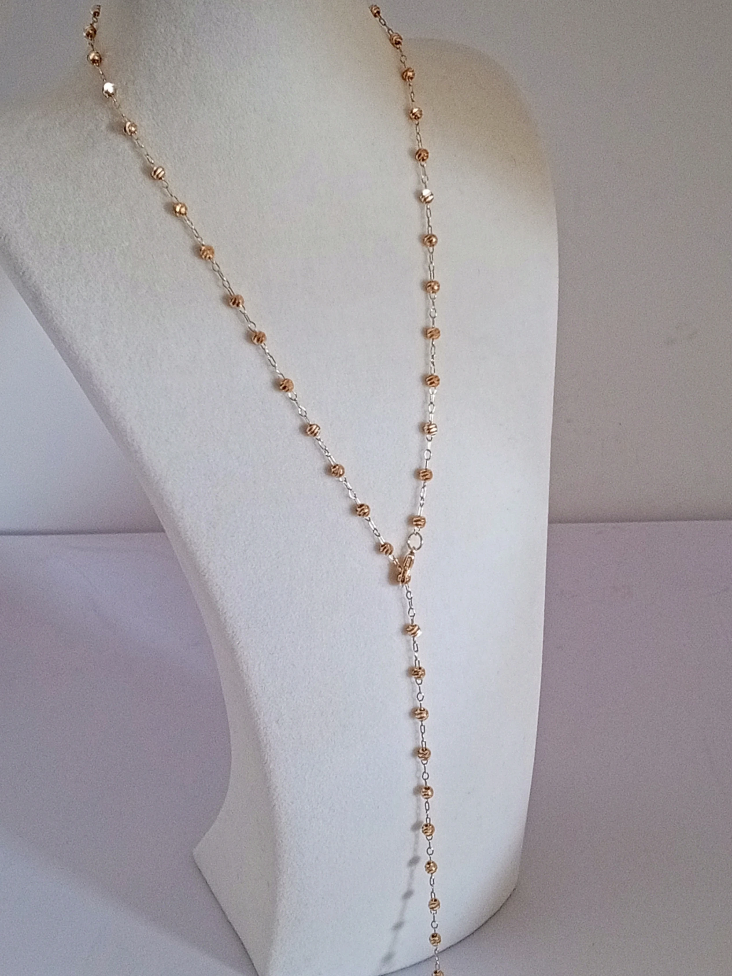 Pirinç Gold Dorika Zincir Y Kolye 60cm