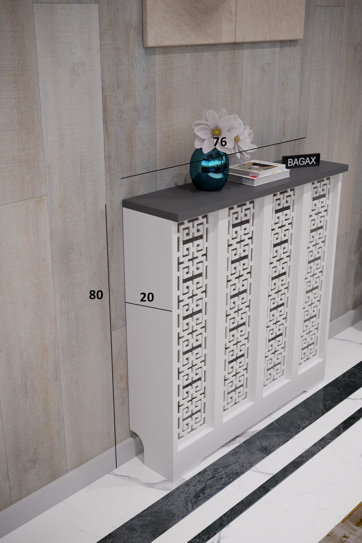 Karatay Desen Beyaz Antrasit Petek Kaplama