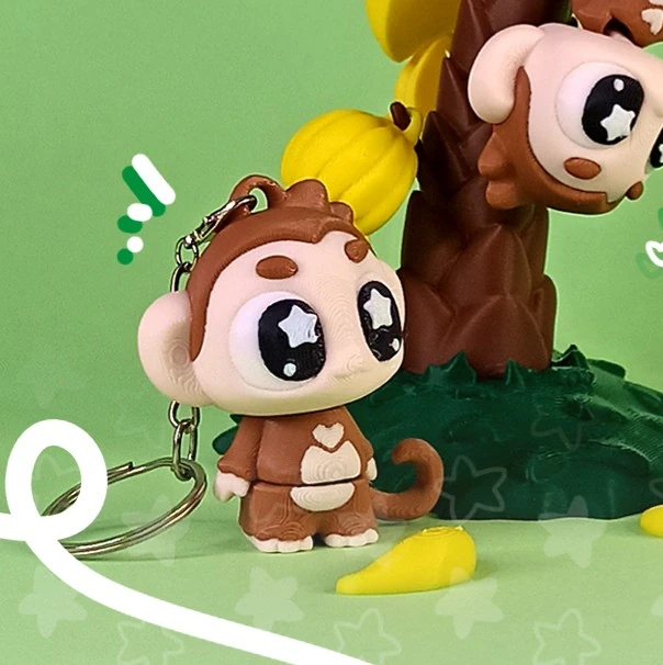 Hareketli Maymun Anahtarlık