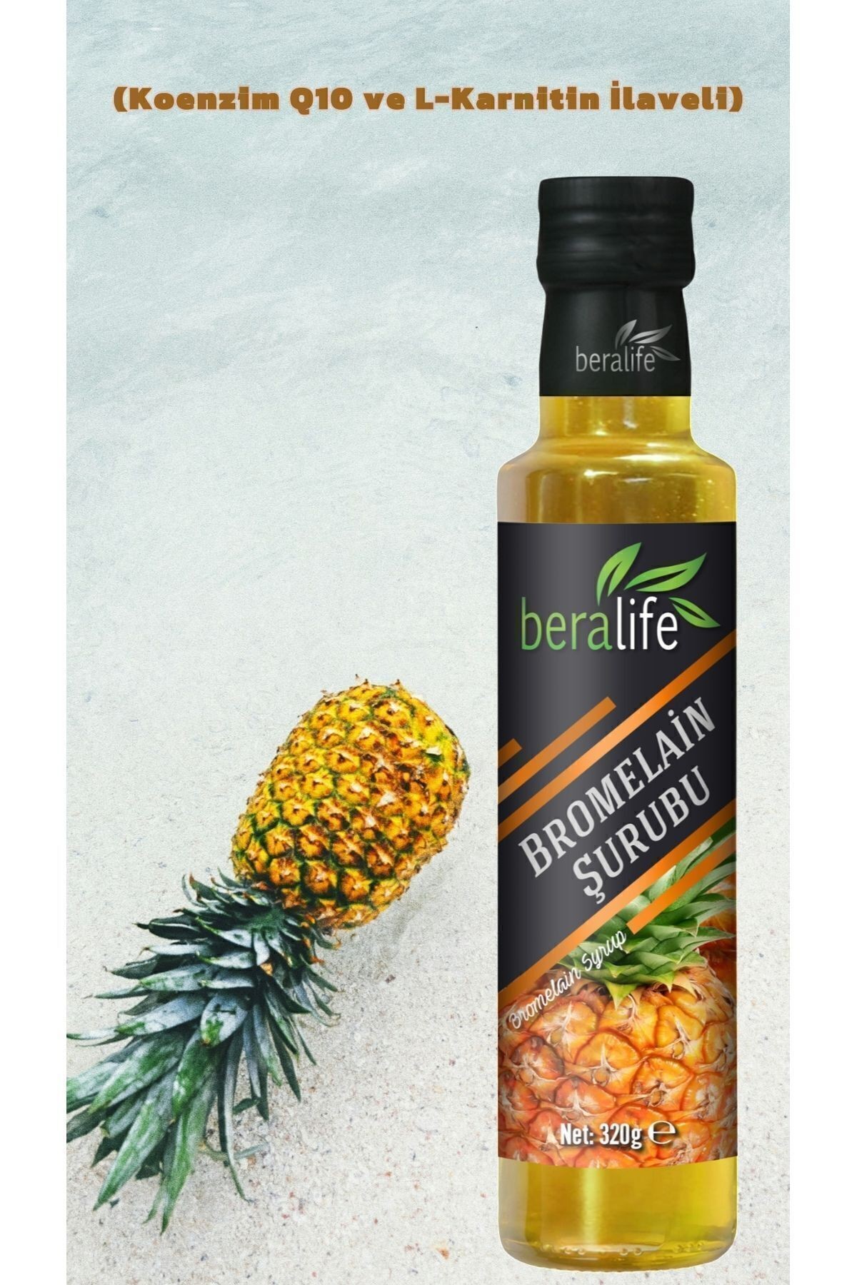 Bromelain Ananas İçeren Detox Şurubu (Koenzim Q10 ve L-Karnitin İlaveli)