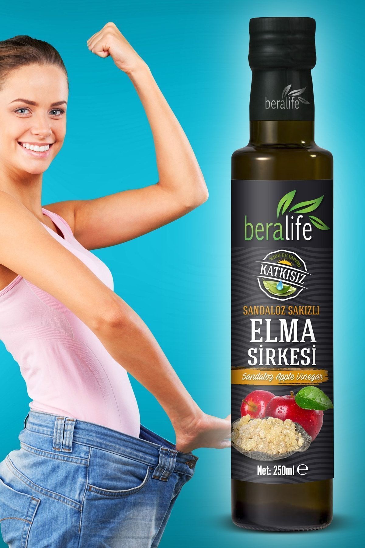 Sandaloz Sakızlı Elma Sirkesi - 250 ml Sandaloz Sakızlı Elma Sirkesi