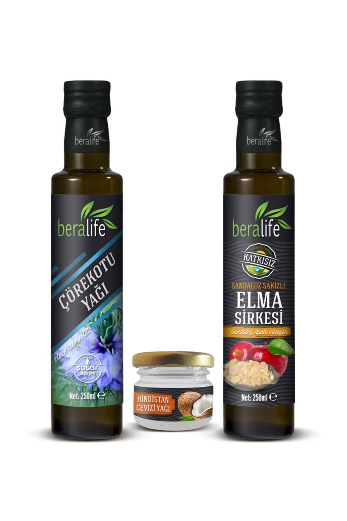 Çörek Otu 250 ml +Sandaloz Sakızlı Elma Sirkesi 250 ml + Hindistan Cevizi Yağı 30 ml