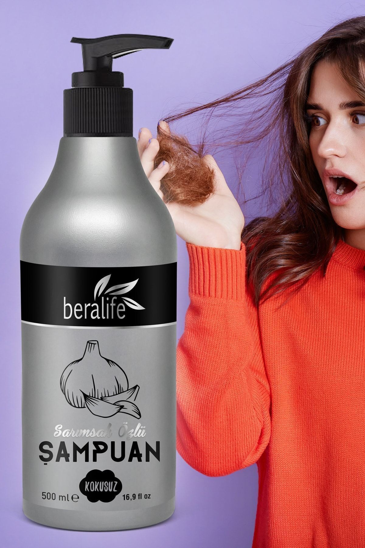 Sarımsak Özlü Şampuan - Dökülme Karşıtı - 500 ml Sarımsak Özlü Şampuan