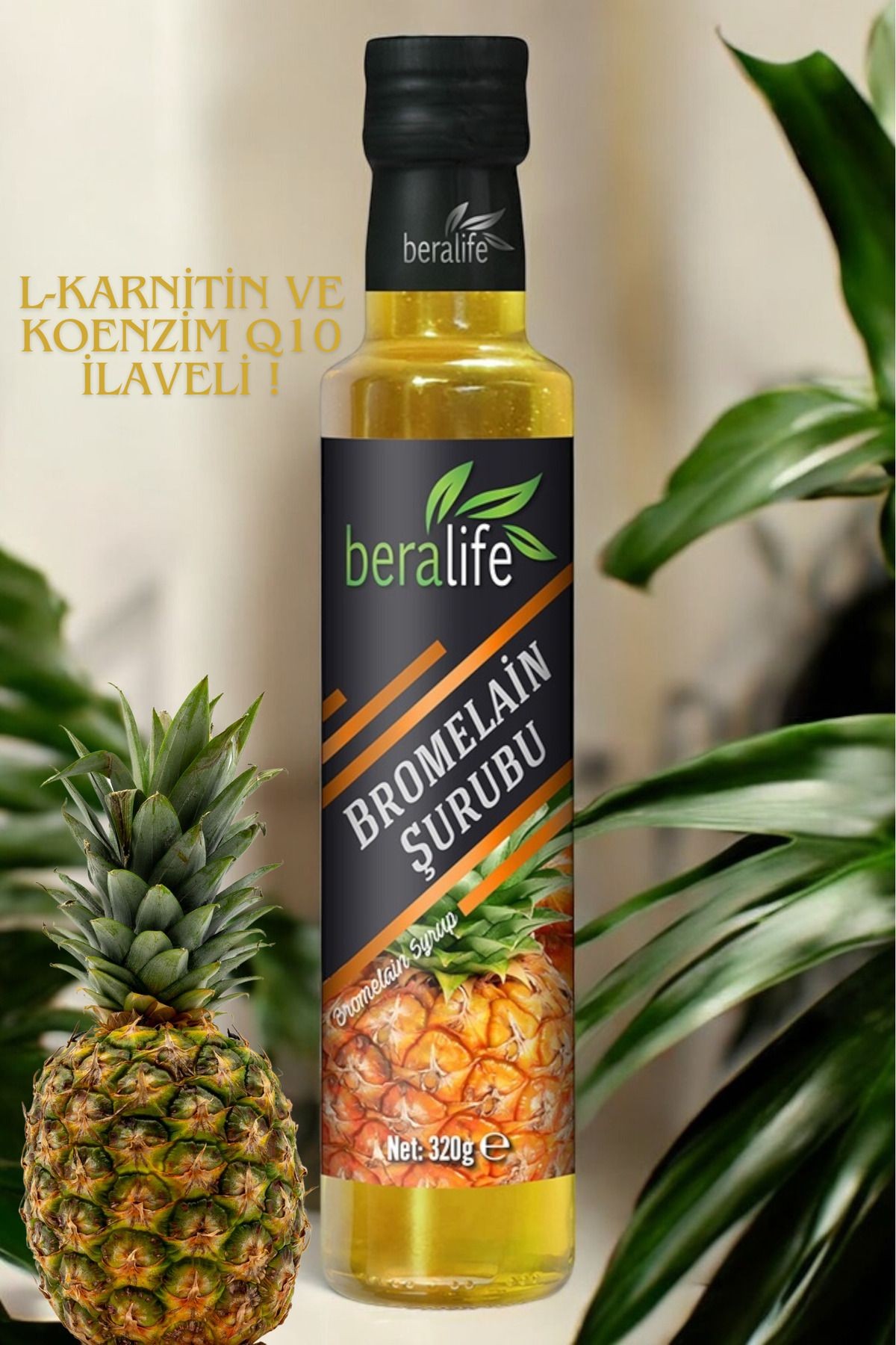 Bromelain Ananas İçeren Detox Şurubu (Koenzim Q10 ve L-Karnitin İlaveli)