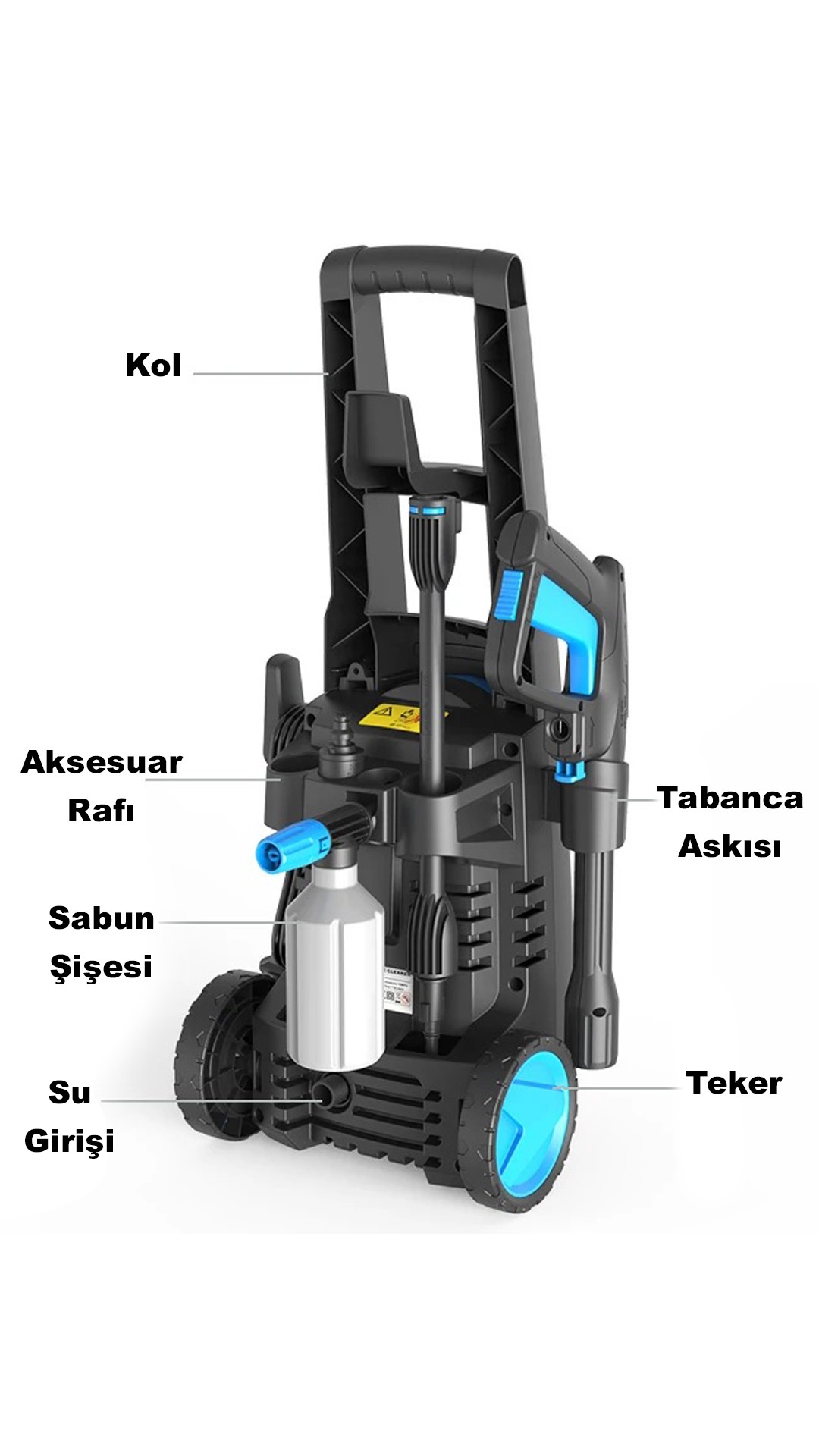 Thomax Yüksek Basınçlı Yıkama Makinesi Araç Yıkama Oto Yıkama 1400w