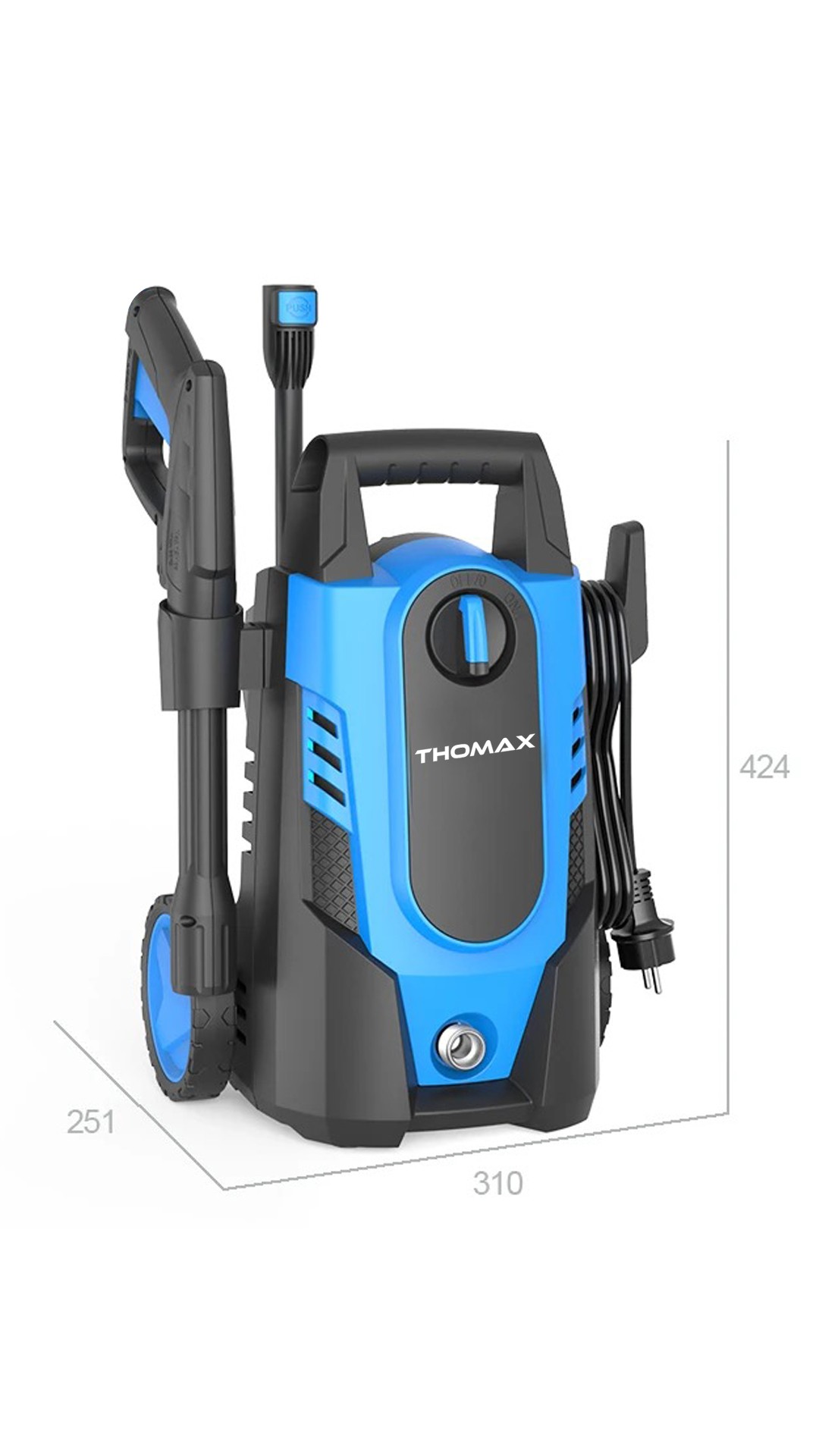 Thomax Yüksek Basınçlı Yıkama Makinesi Araç Yıkama Oto Yıkama 1400w