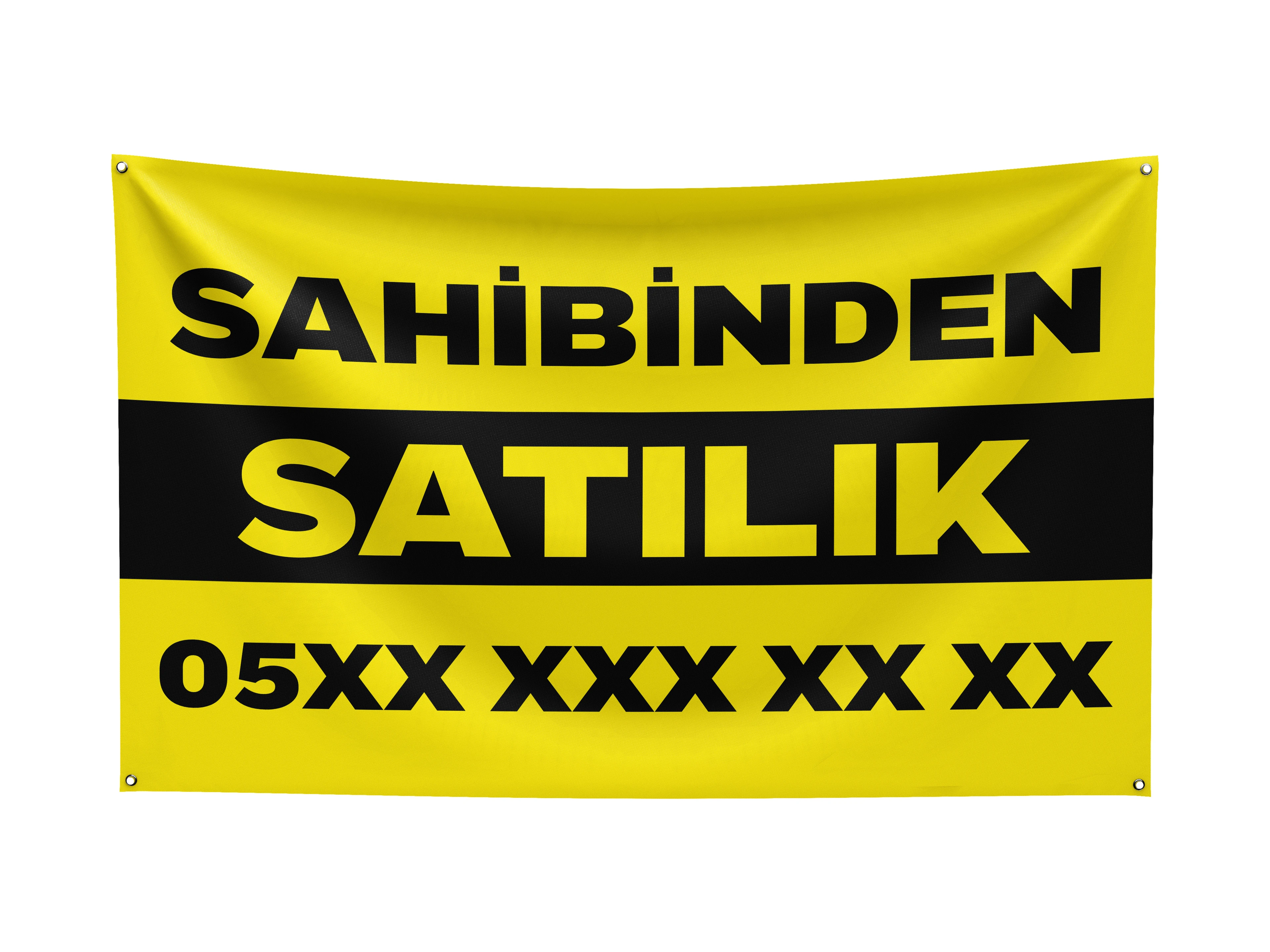 Sahibinden Satılık Afişi – Branda Baskı | Hazır Şablon, Telefon Yaz – Uygun Fiyat