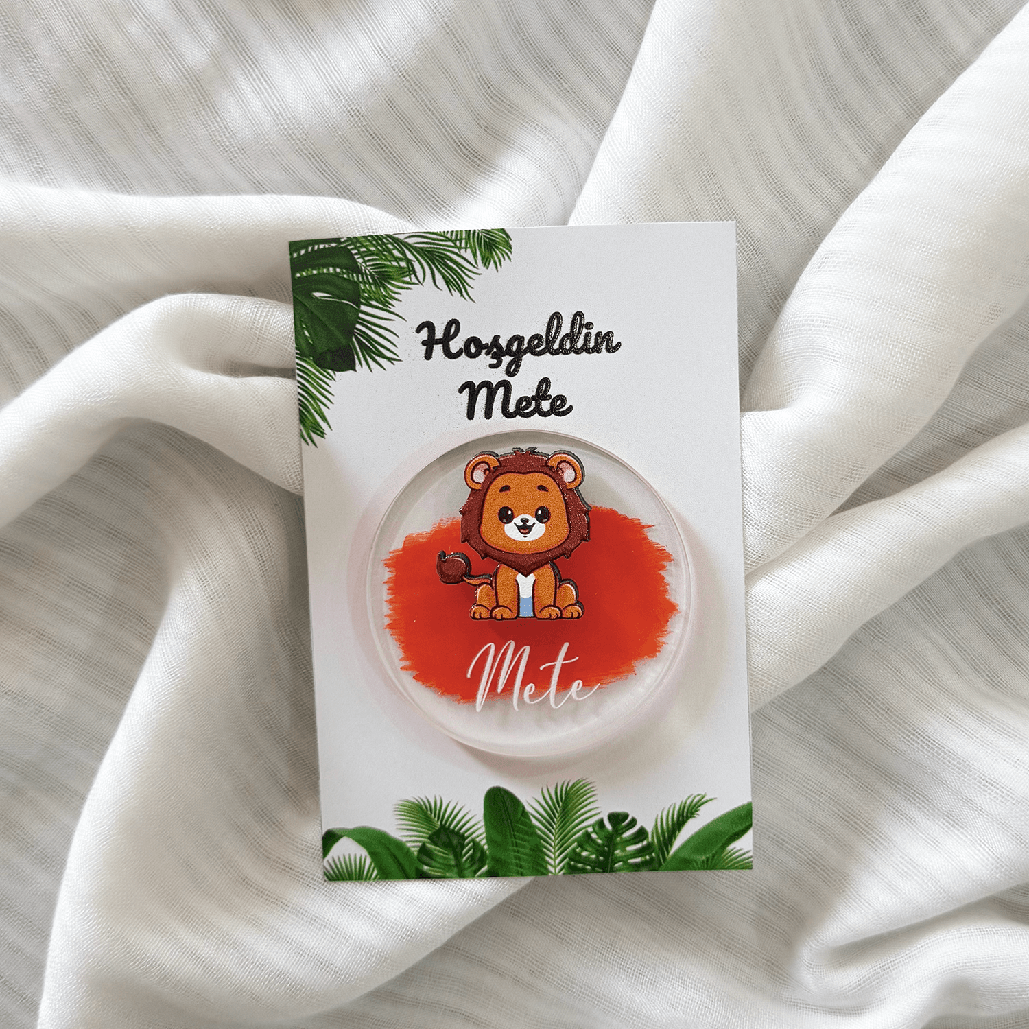 Aslan Figürlü Pleksi Magnet – Kişiye Özel Hediyelik