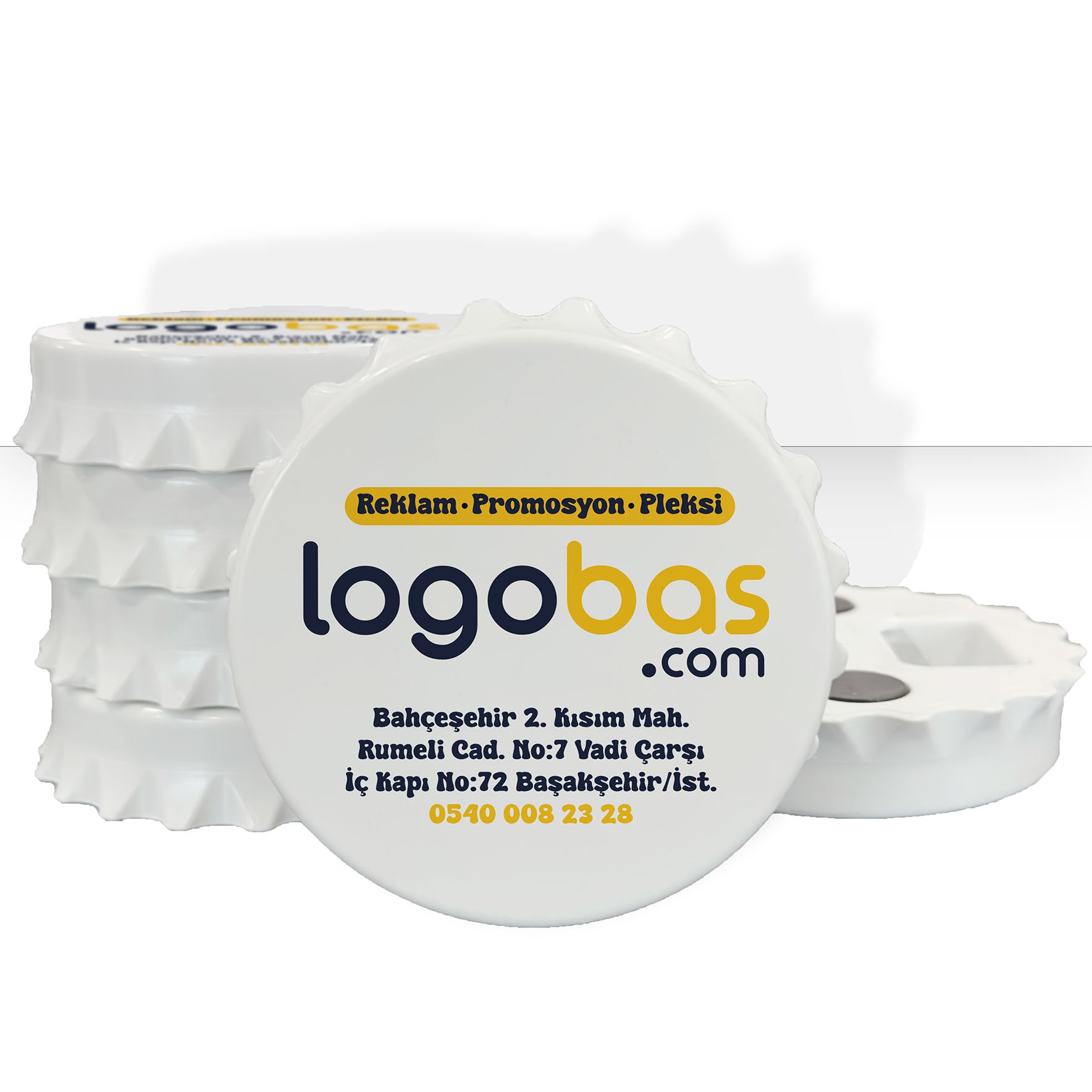 Kapak Açacaklı Magnet Logo Baskılı