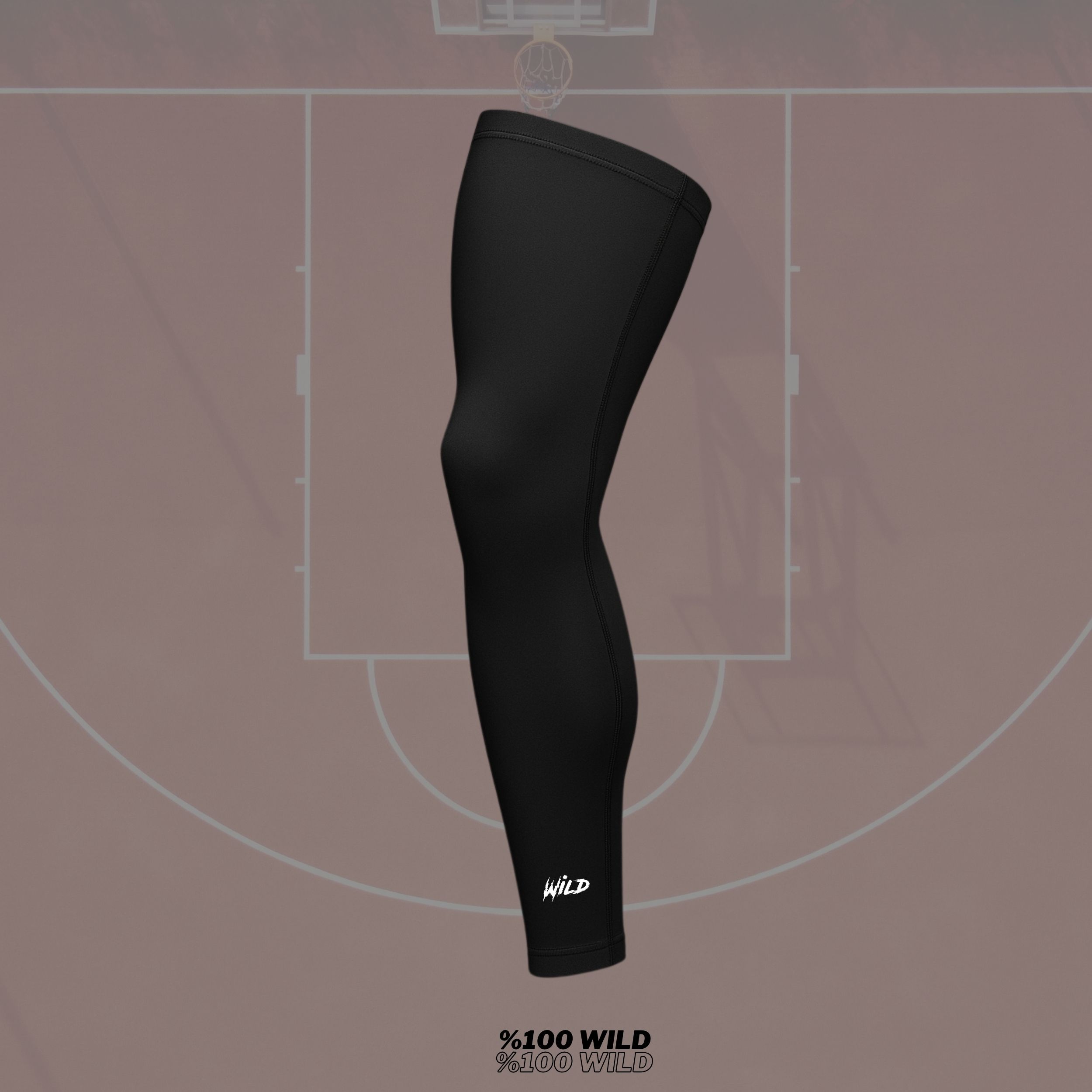 Wild Athletic Basketbol Korumasız Spor Dizlik  - Siyah