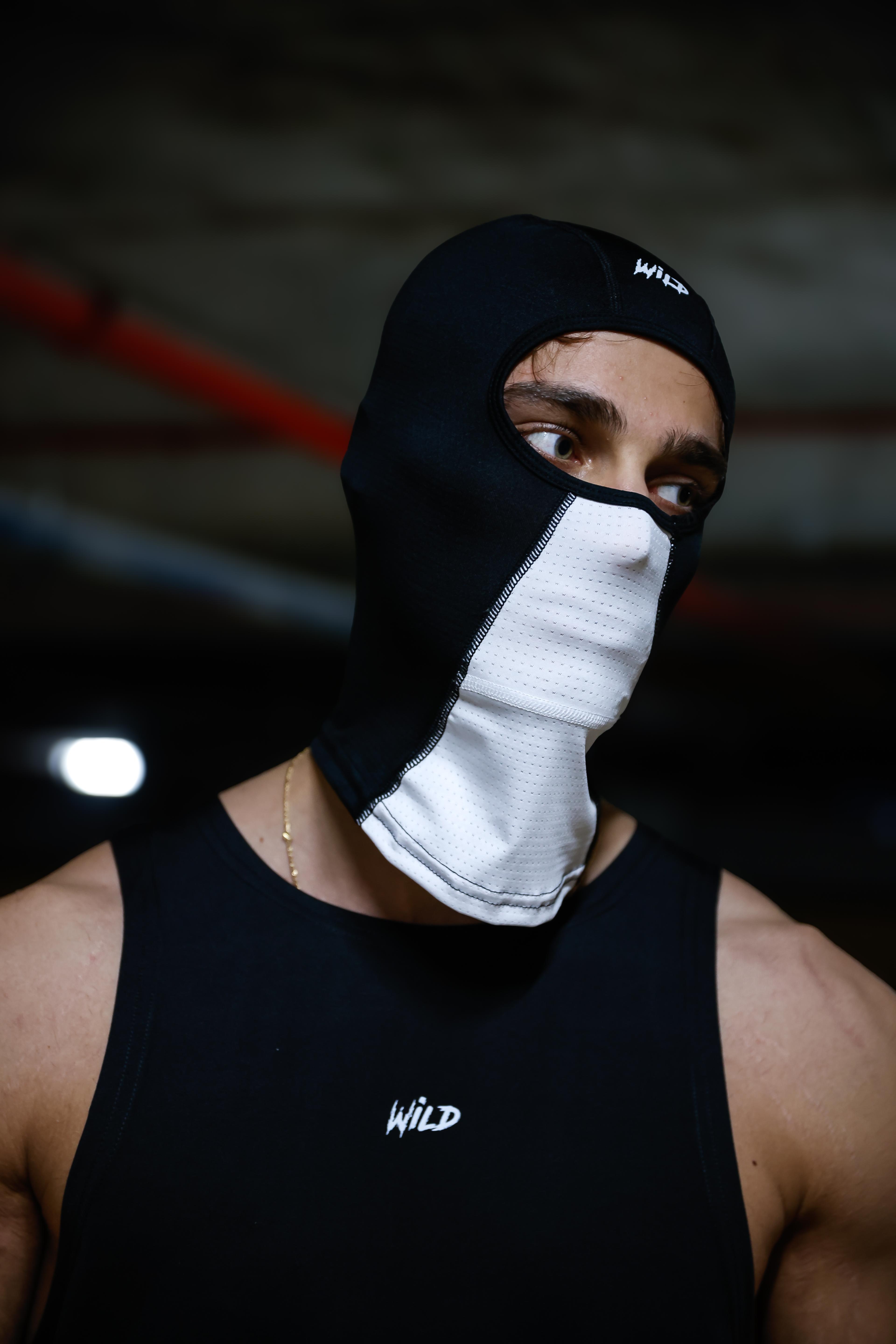 Wild Athletic Balaklava Maske Shadow - Siyah-Beyaz