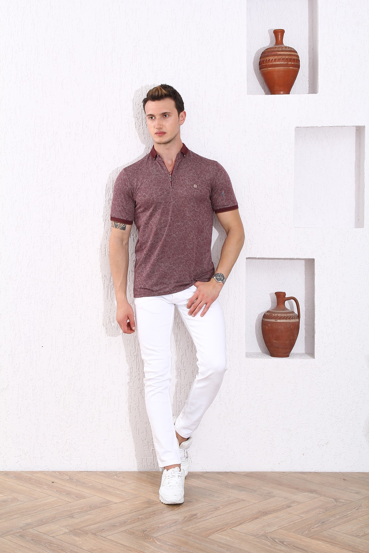 40284 SLIM FIT POLO YAKA T-SHIRT