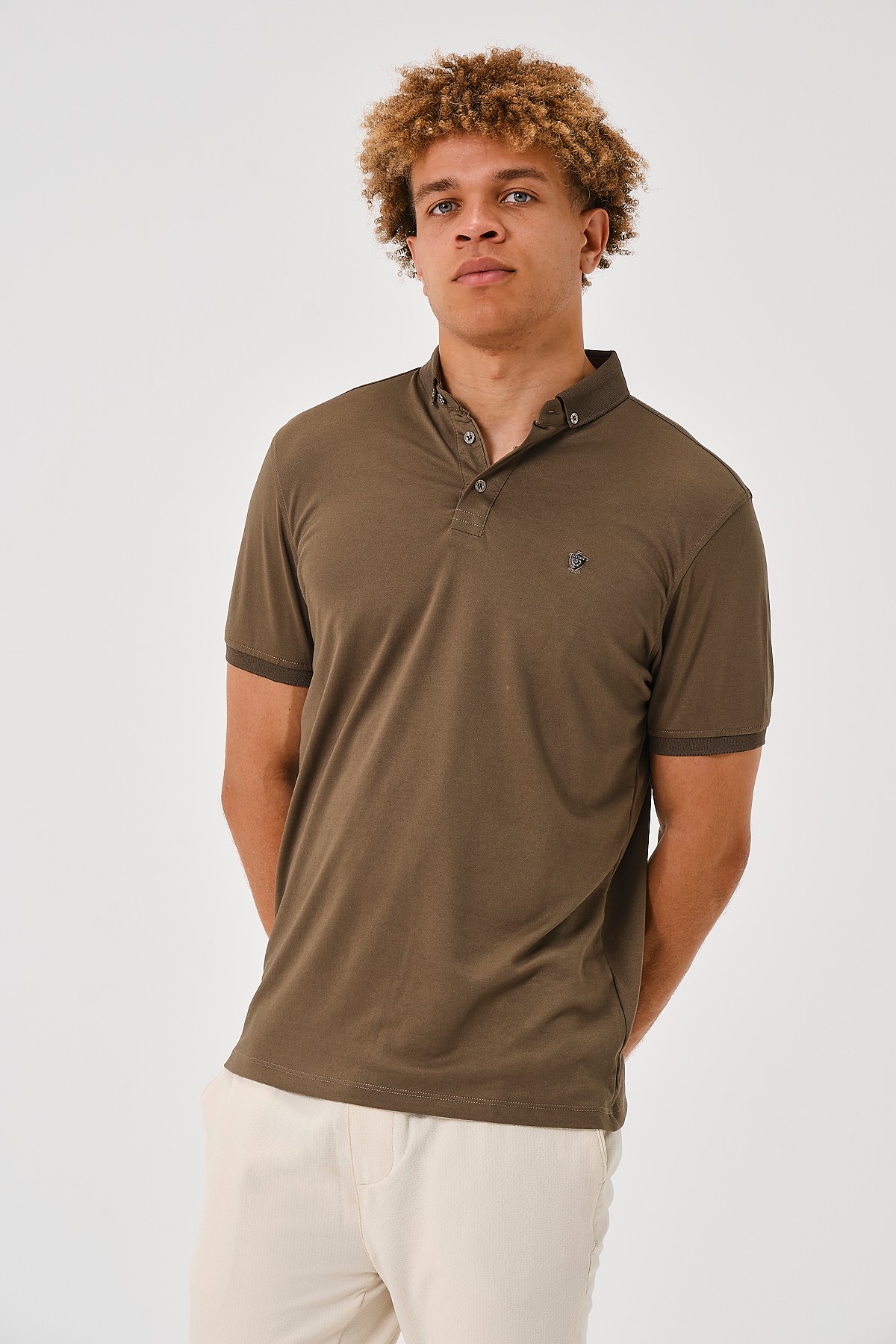 2301294608 SLIM FIT POLO YAKA T-SHIRT - HAKİ