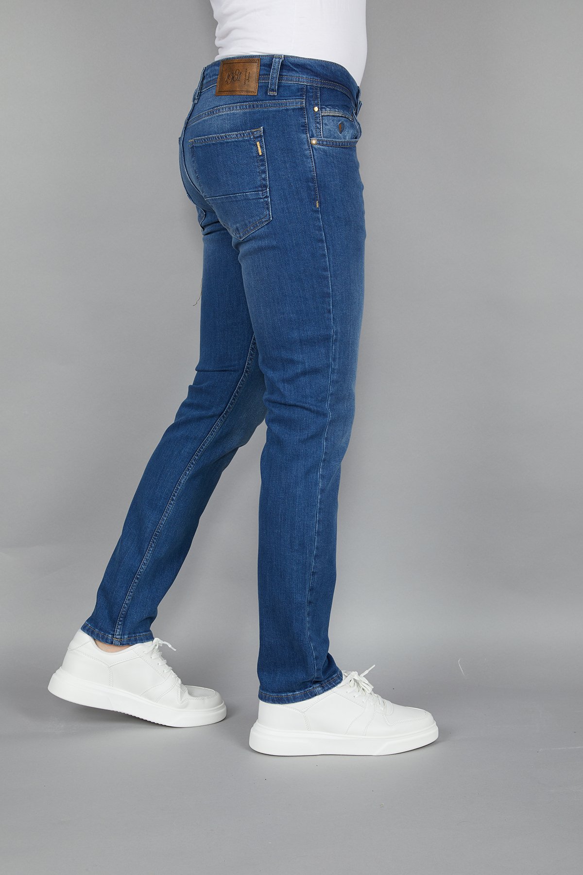 ERKEK LİKRALI SLIM FIT KOT / JEAN PANTOLON 53025 - TİNT MAVİ