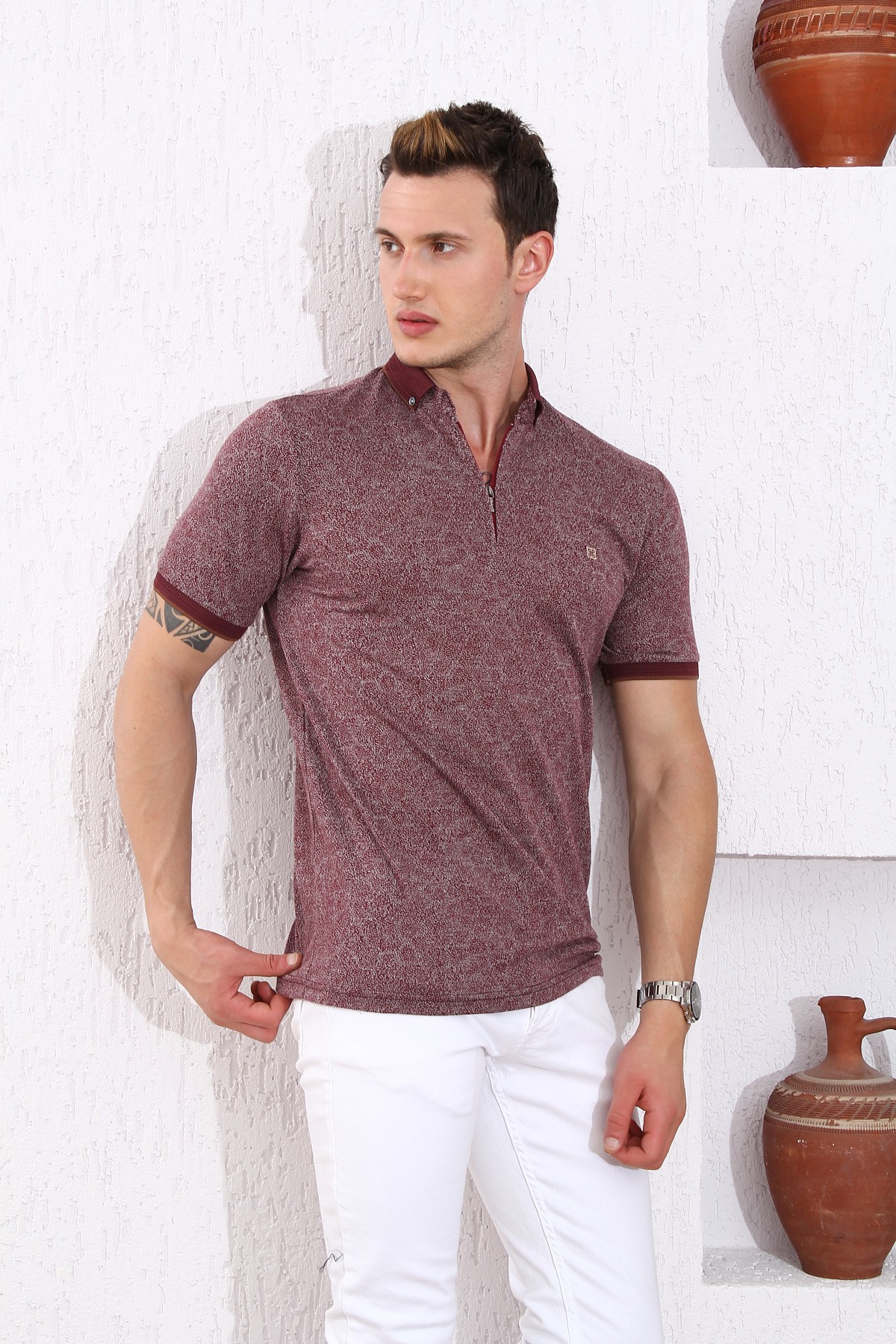 40284 SLIM FIT POLO YAKA T-SHIRT