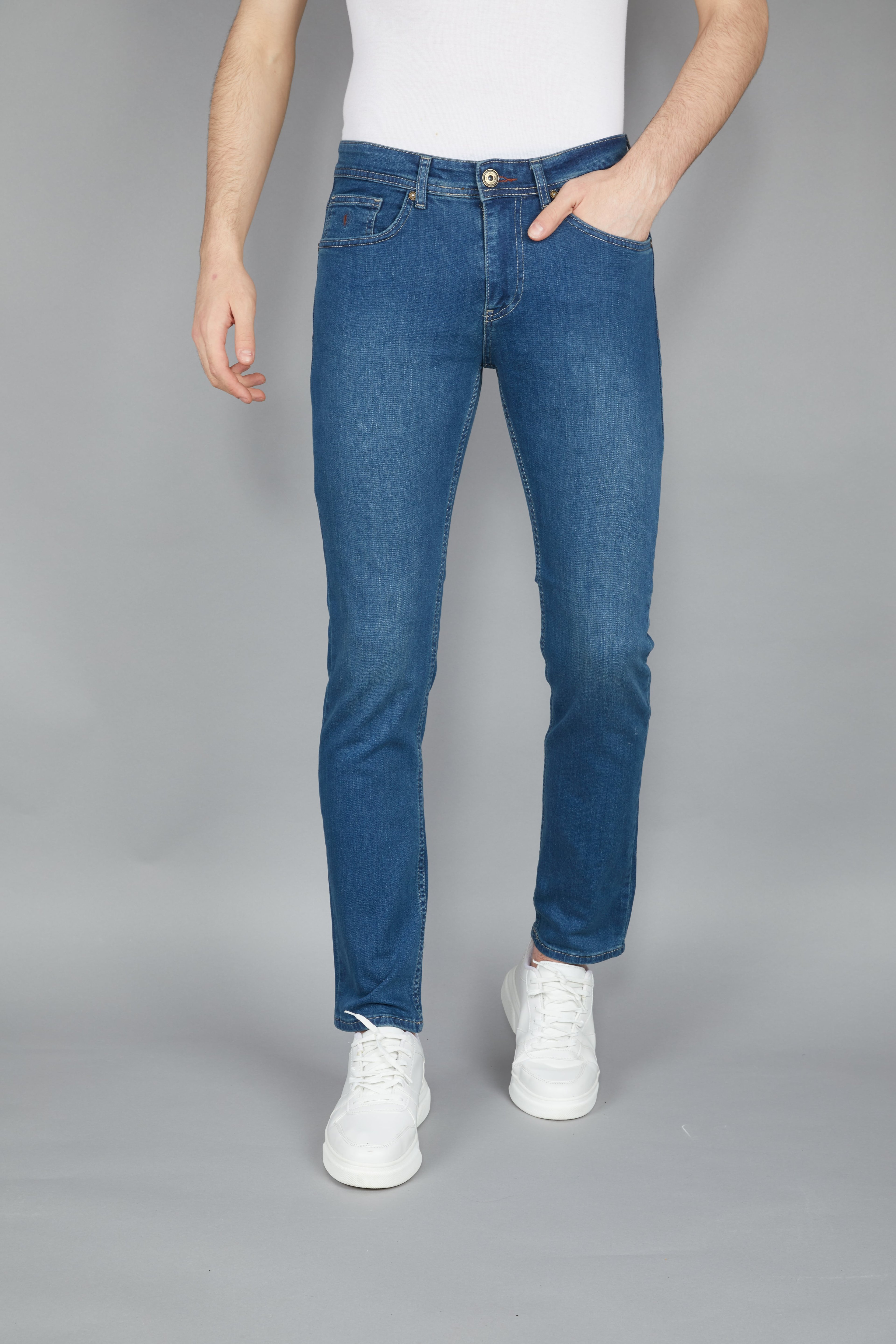 ERKEK LİKRALI SLIM TAPER JEAN / KOT PANTOLON 55279