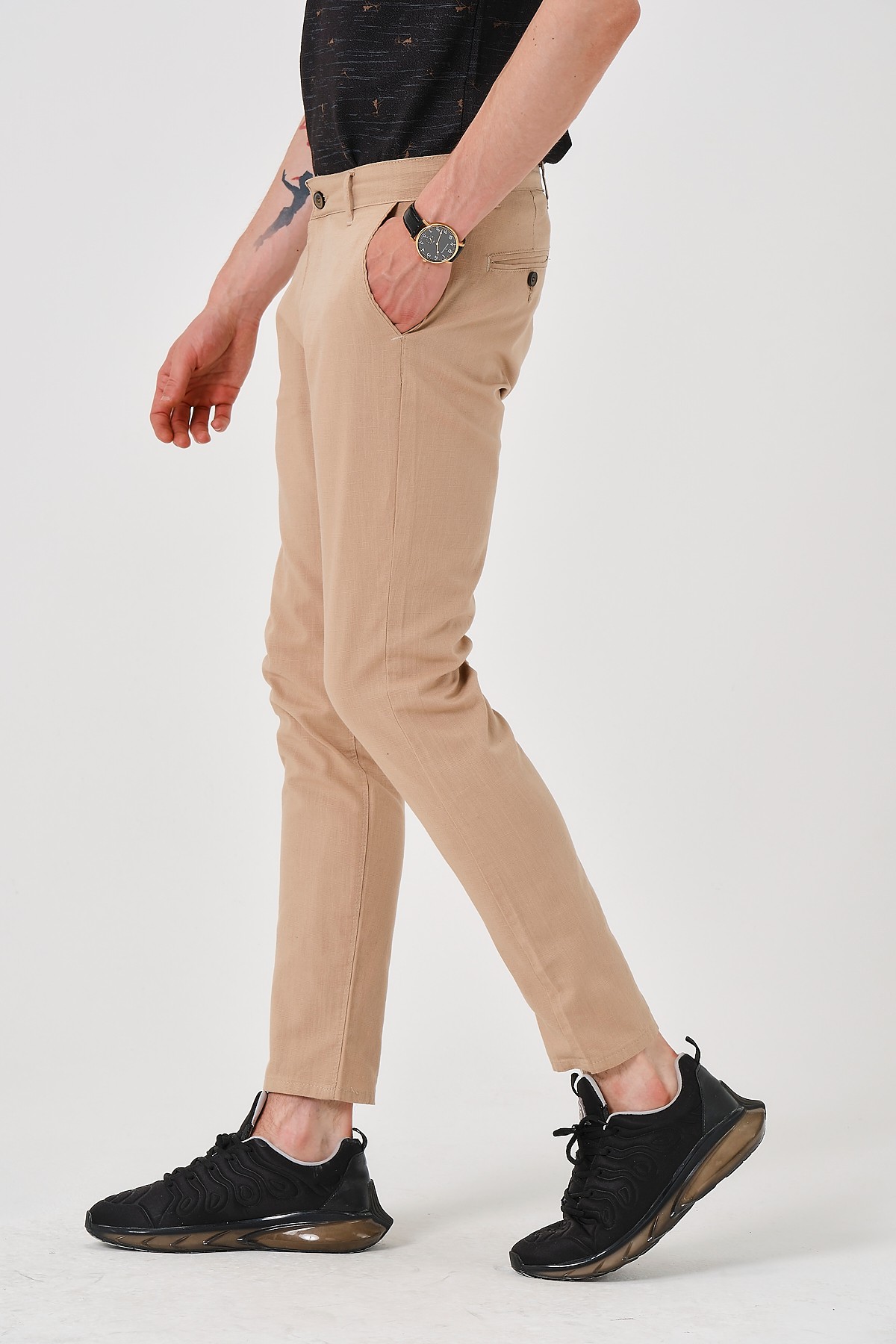 KETEN PANT - VİZON