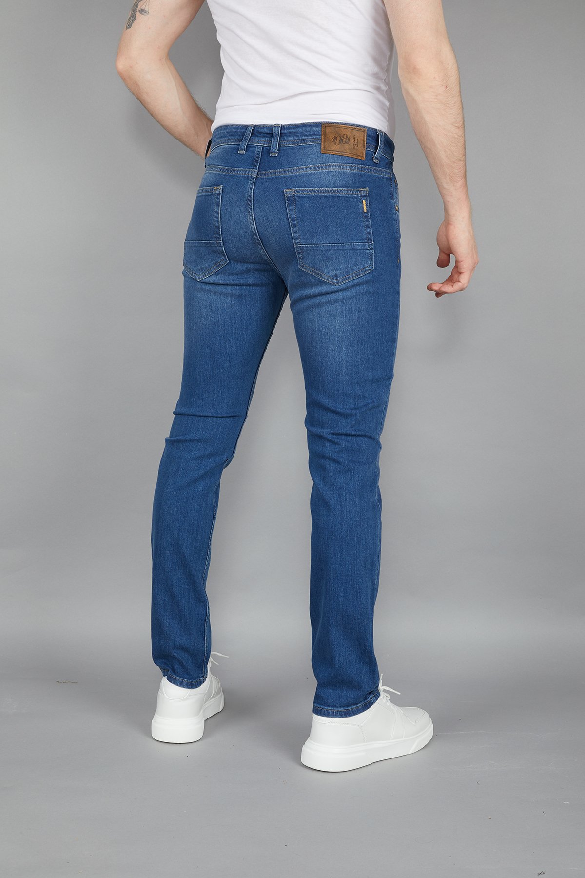 ERKEK LİKRALI SLIM FIT KOT / JEAN PANTOLON 53025 - TİNT MAVİ