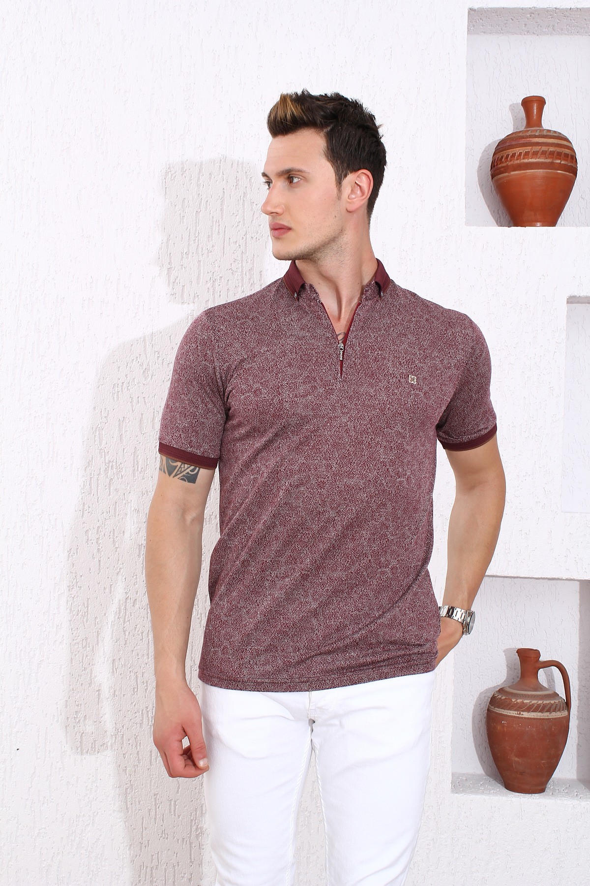 40284 SLIM FIT POLO YAKA T-SHIRT