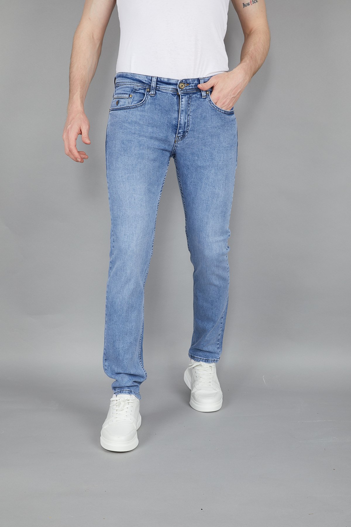 ERKEK LİKRALI SLIM FIT KOT / JEAN PANTOLON 53025 - LACİVERT