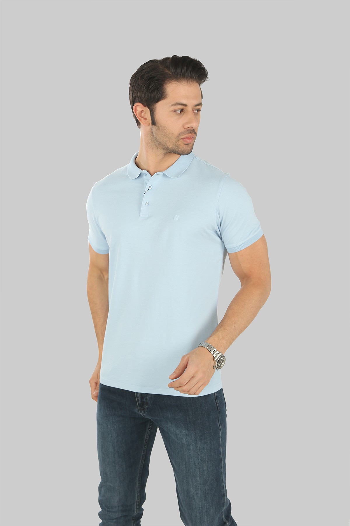 ERKEK PAMUKLU SLIM FIT POLO YAKA T-SHIRT 40100-23