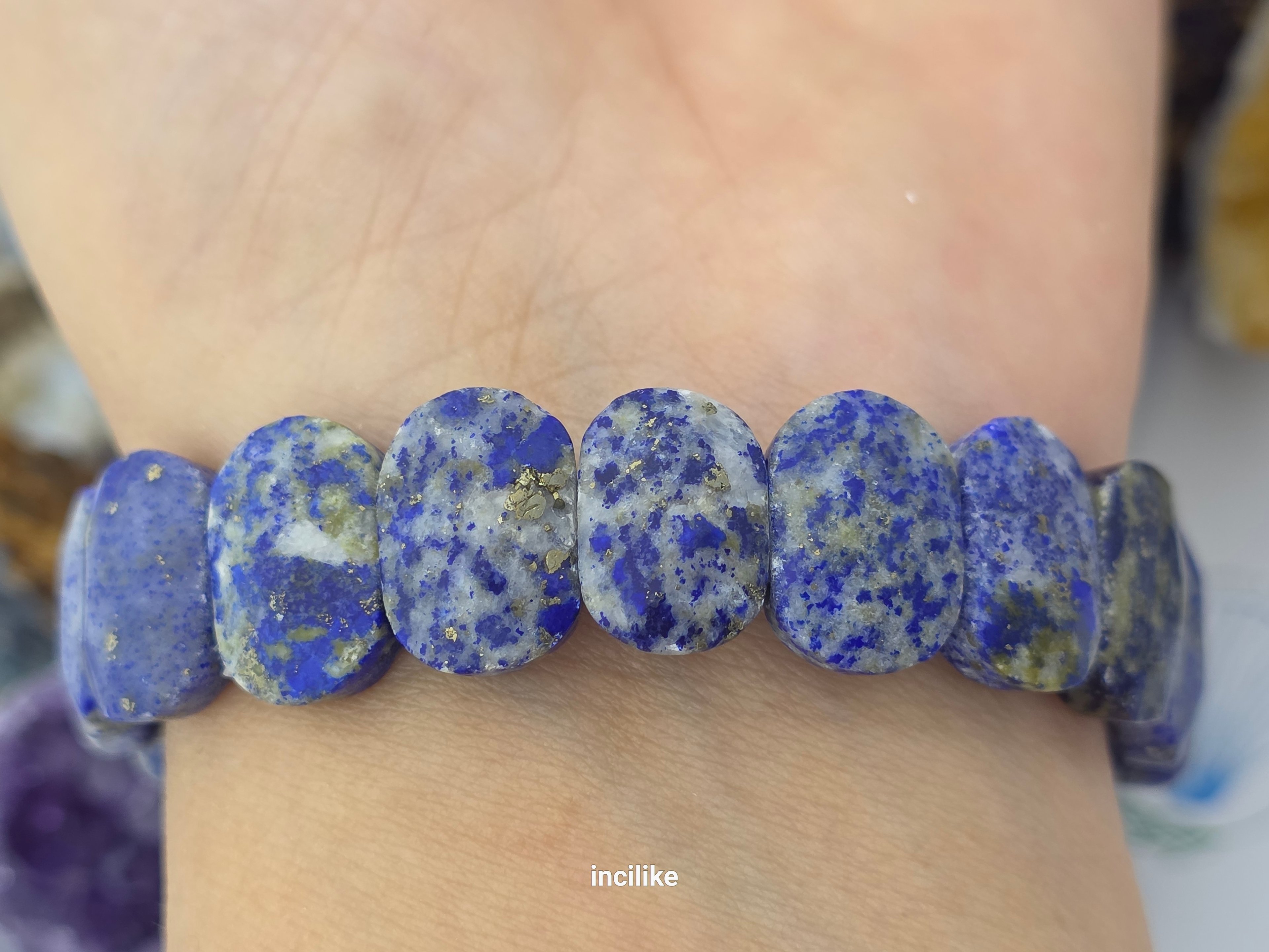 İncilike Lapis Lazuli Doğaltaş Bileklik Rolex Kesim Kadın / Erkek 