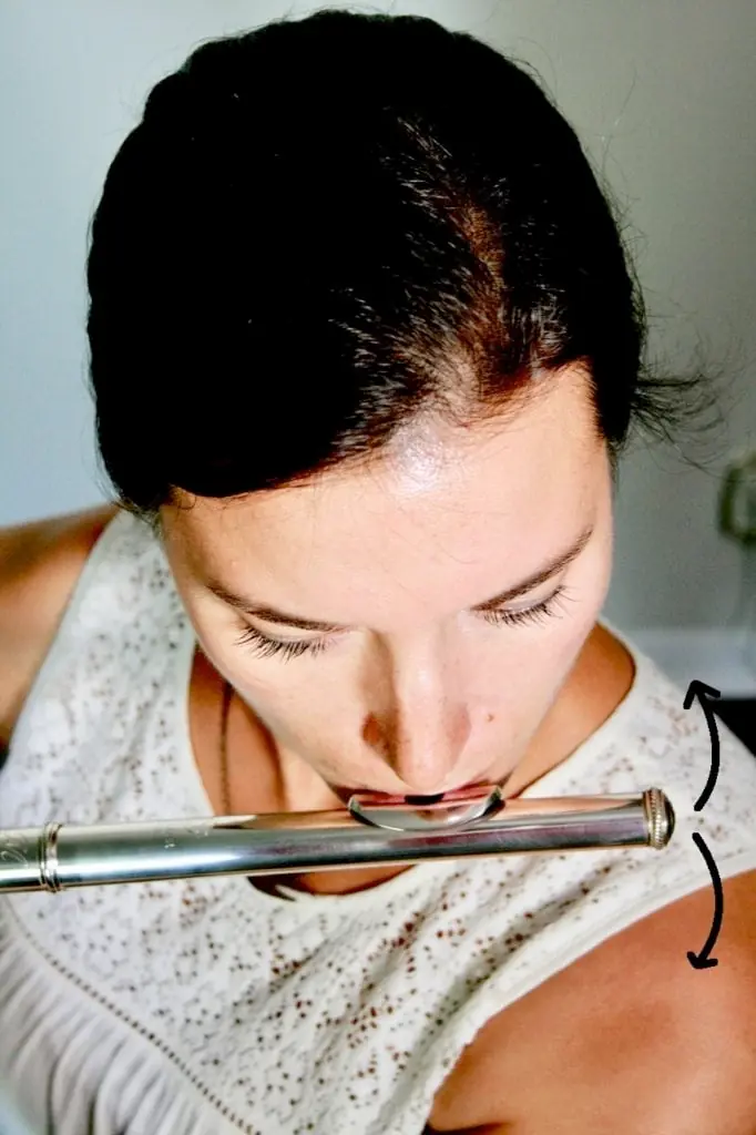 Yan flüt dudak ve ambişür yerleşimi nasıl olması gerektiğini gösteren görsel