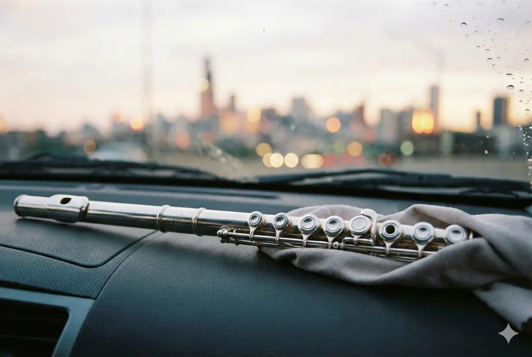 Arabanın içerisinde bir yan flüt var