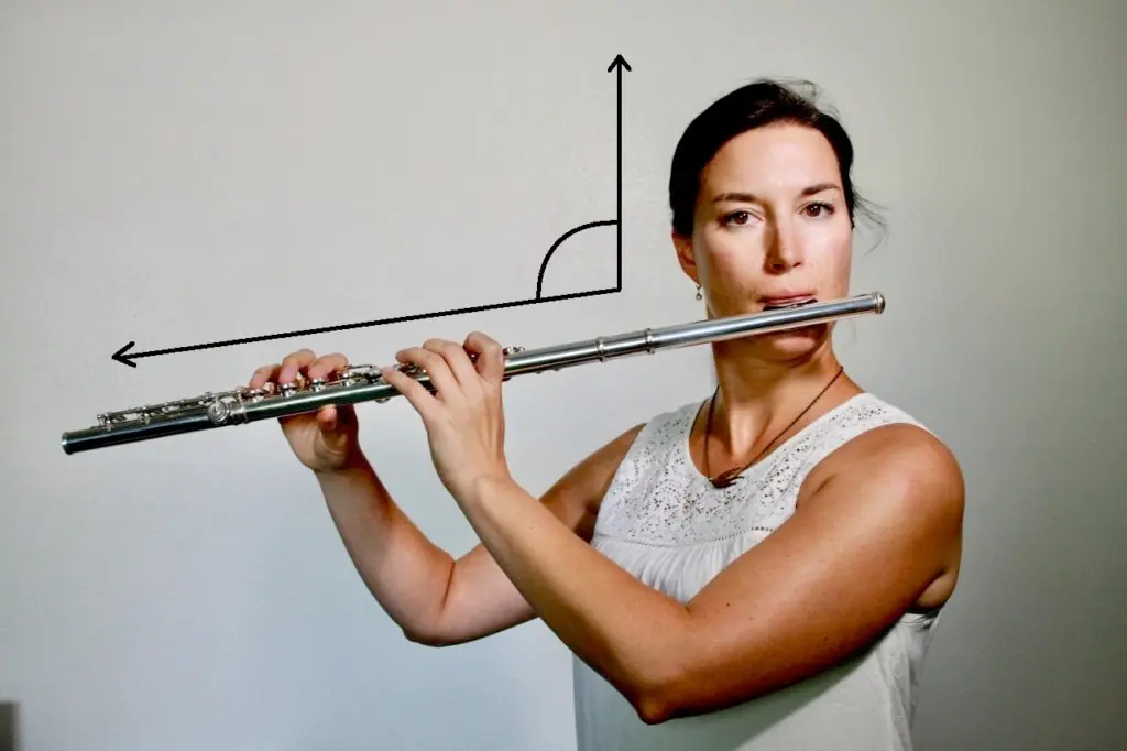 Doğru yan flüt tutuş pozisyonu için örnek görsel