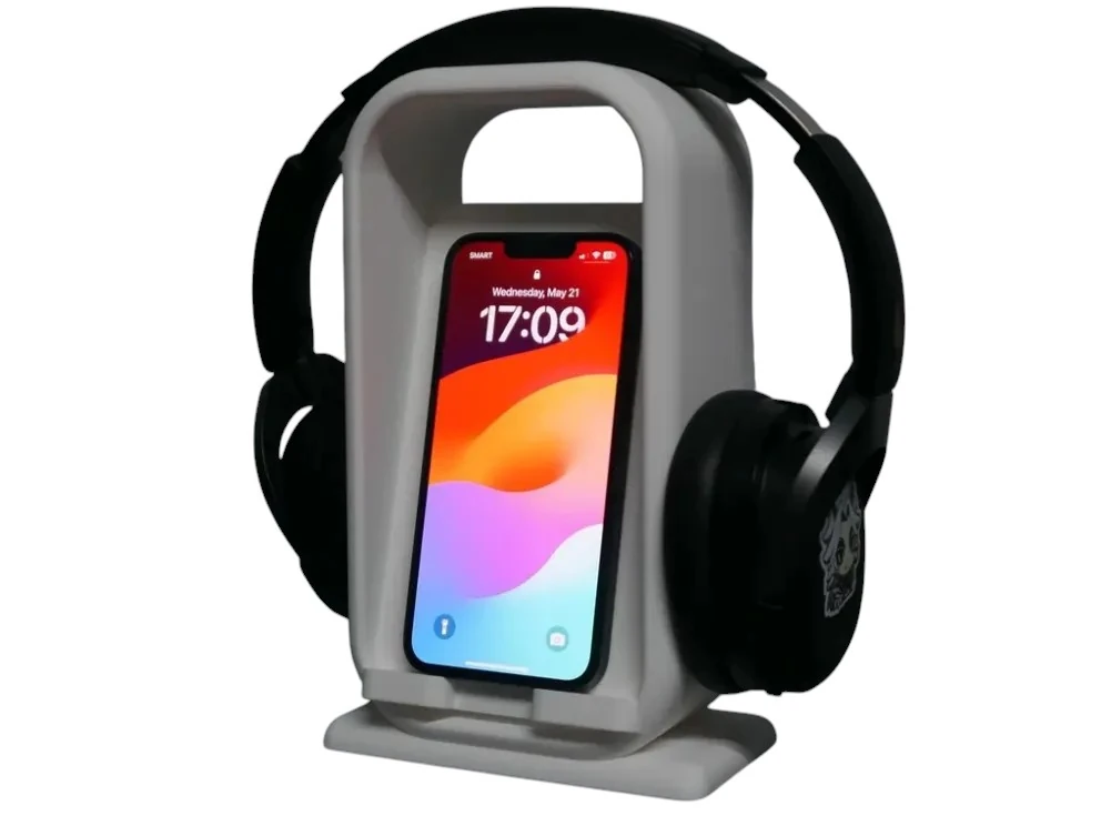 Telefon Bölmeli Kulaklık Standı