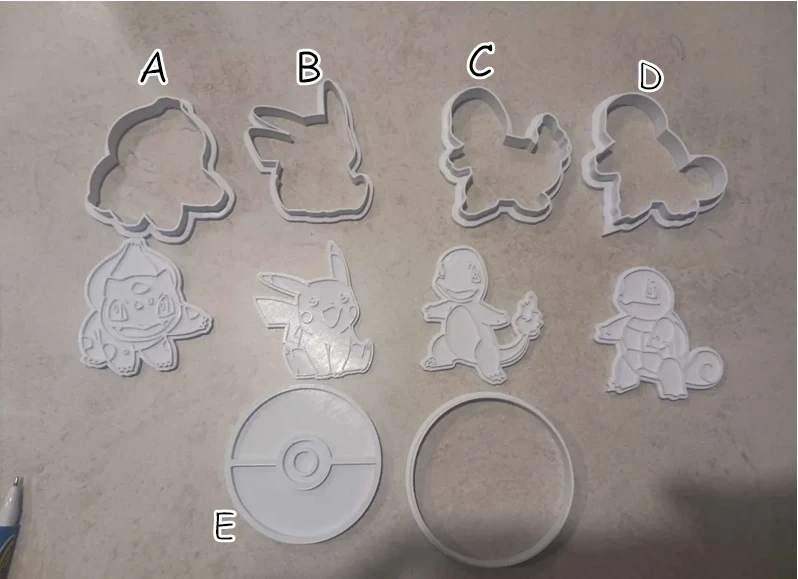 Pokemonlar Kurabiye Kalıpları