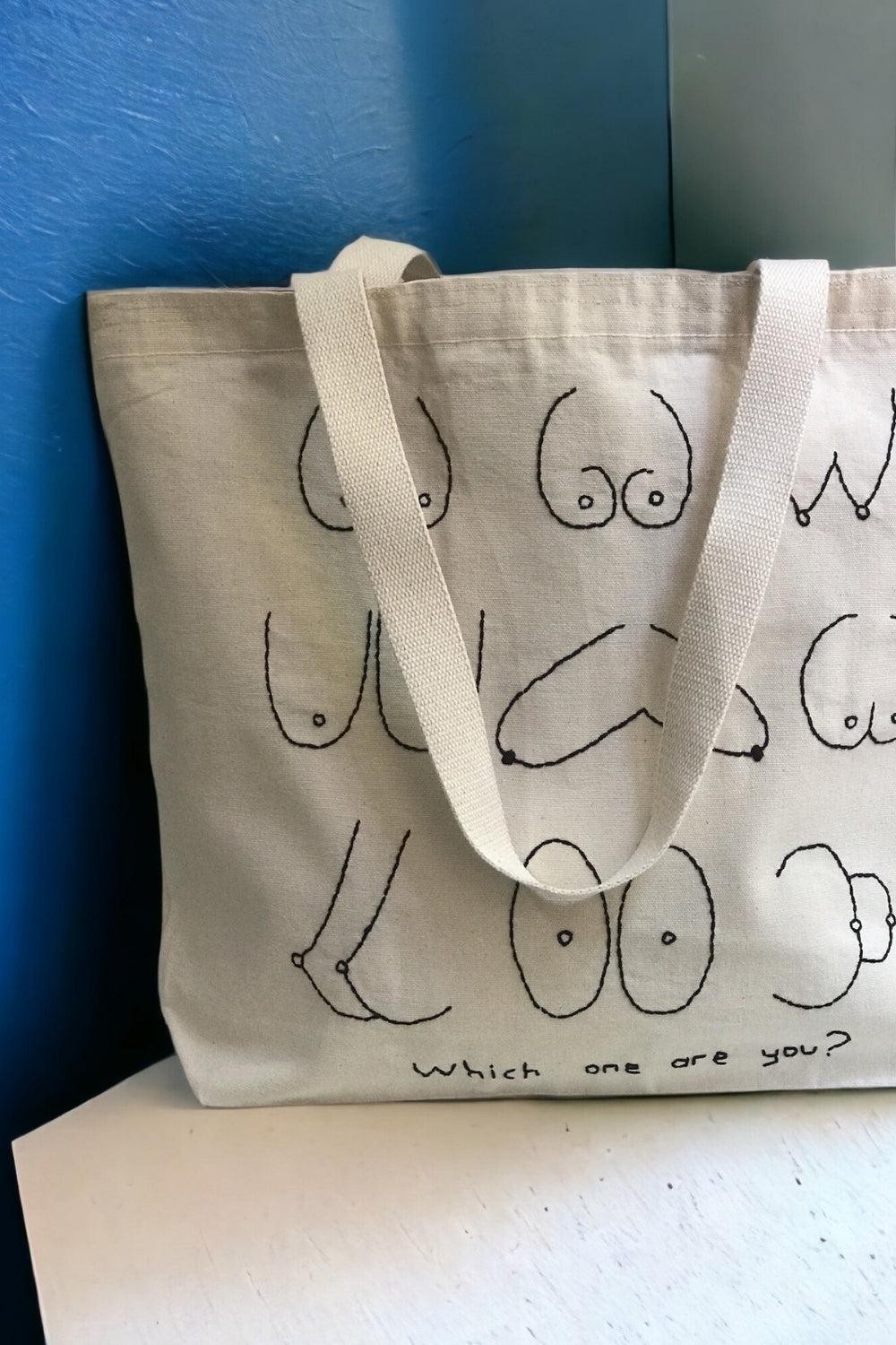 Which One Are You Large Tote Bag