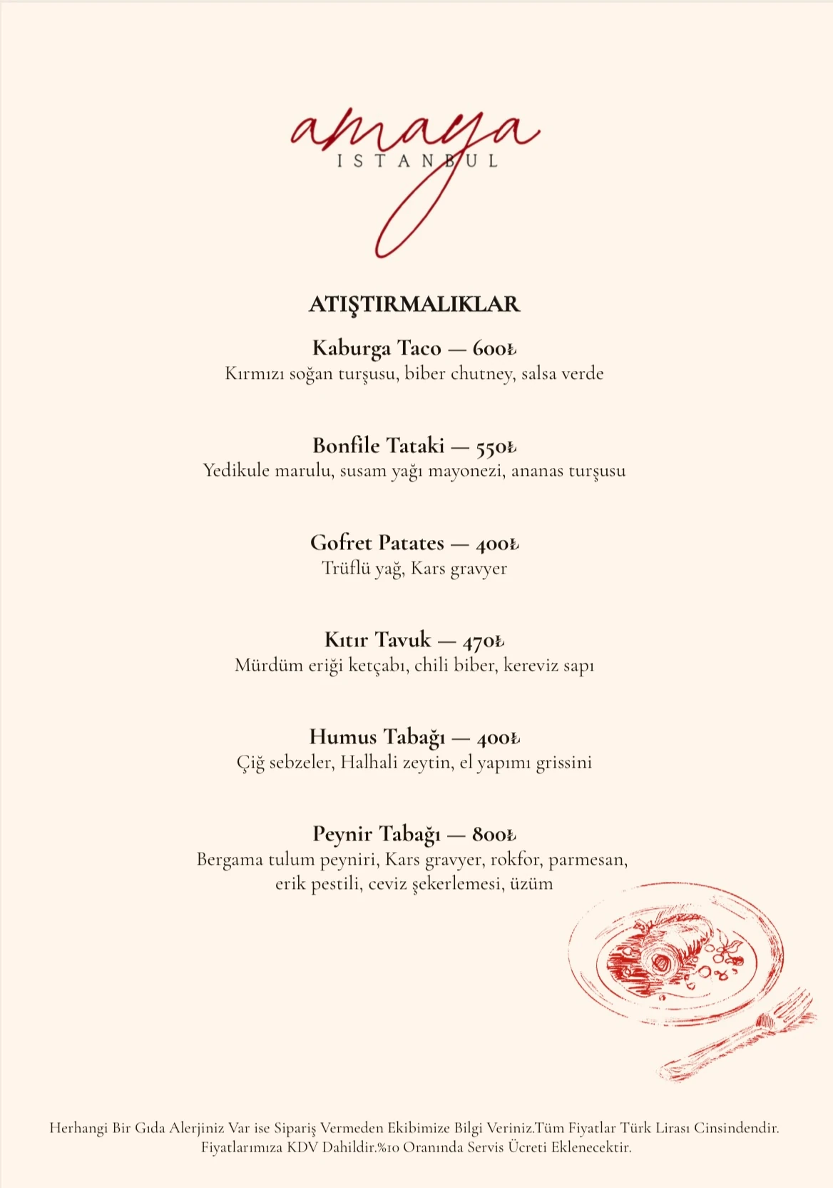 AMAYA MENÜ