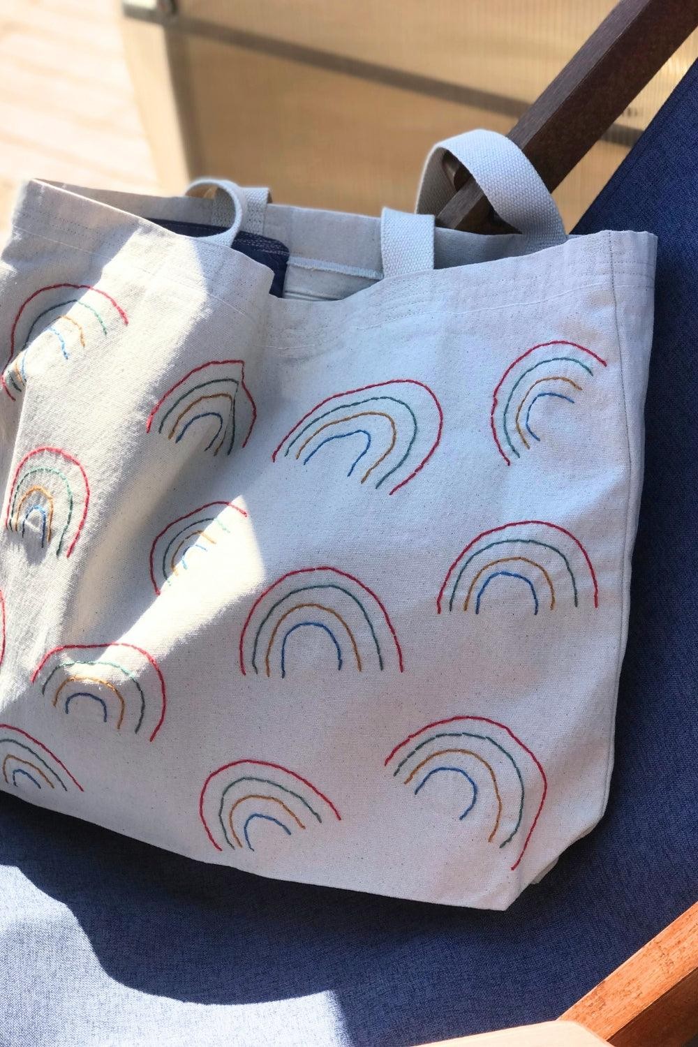 Rainbow Large Tote Bag