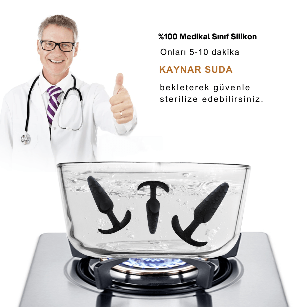 Renkli Silikon Anal Plug
