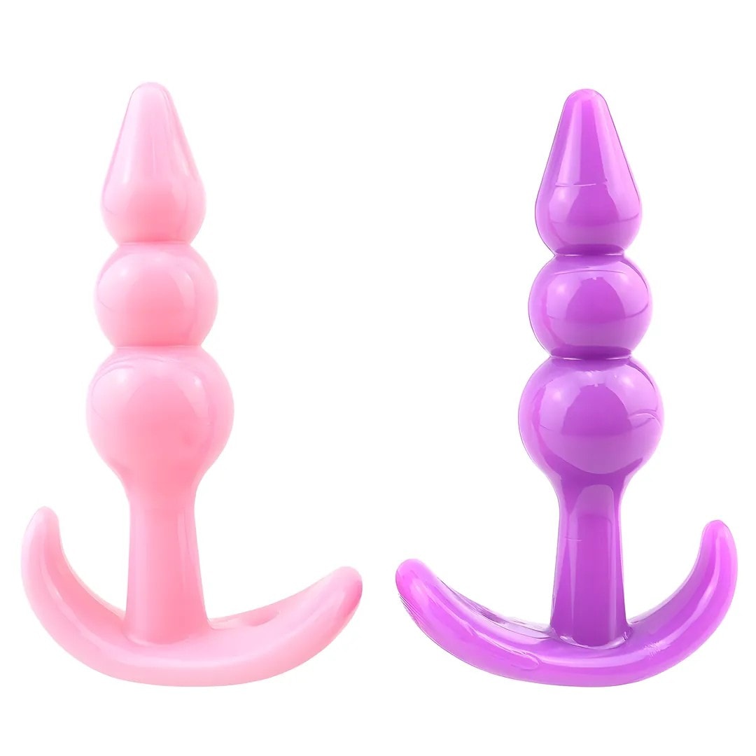 Anal Genişletici Boğumlu Yumuşak Esnek Jel Dokuda Anal Tıkaç Plug