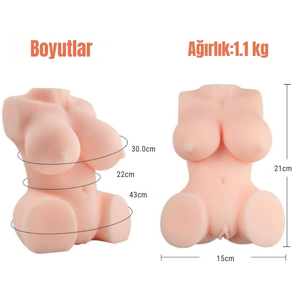 Yarım Vücut Realistik Mastürbatör Vajina