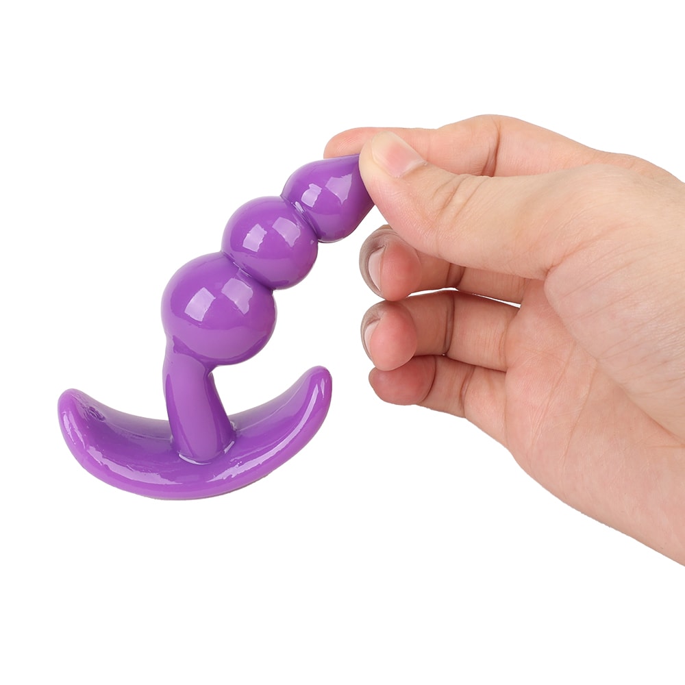 Anal Genişletici Boğumlu Yumuşak Esnek Jel Dokuda Anal Tıkaç Plug