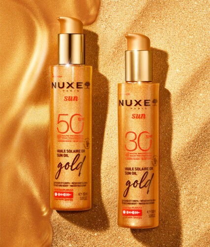 Nuxe Sun - Altın Işıltılı Bronzlaştırıcı Güneş Koruyucu Yağ SPF50 150 ml