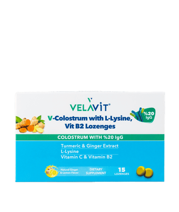 V-Colostrum with L-Lysine, Vit B2 Lozenges