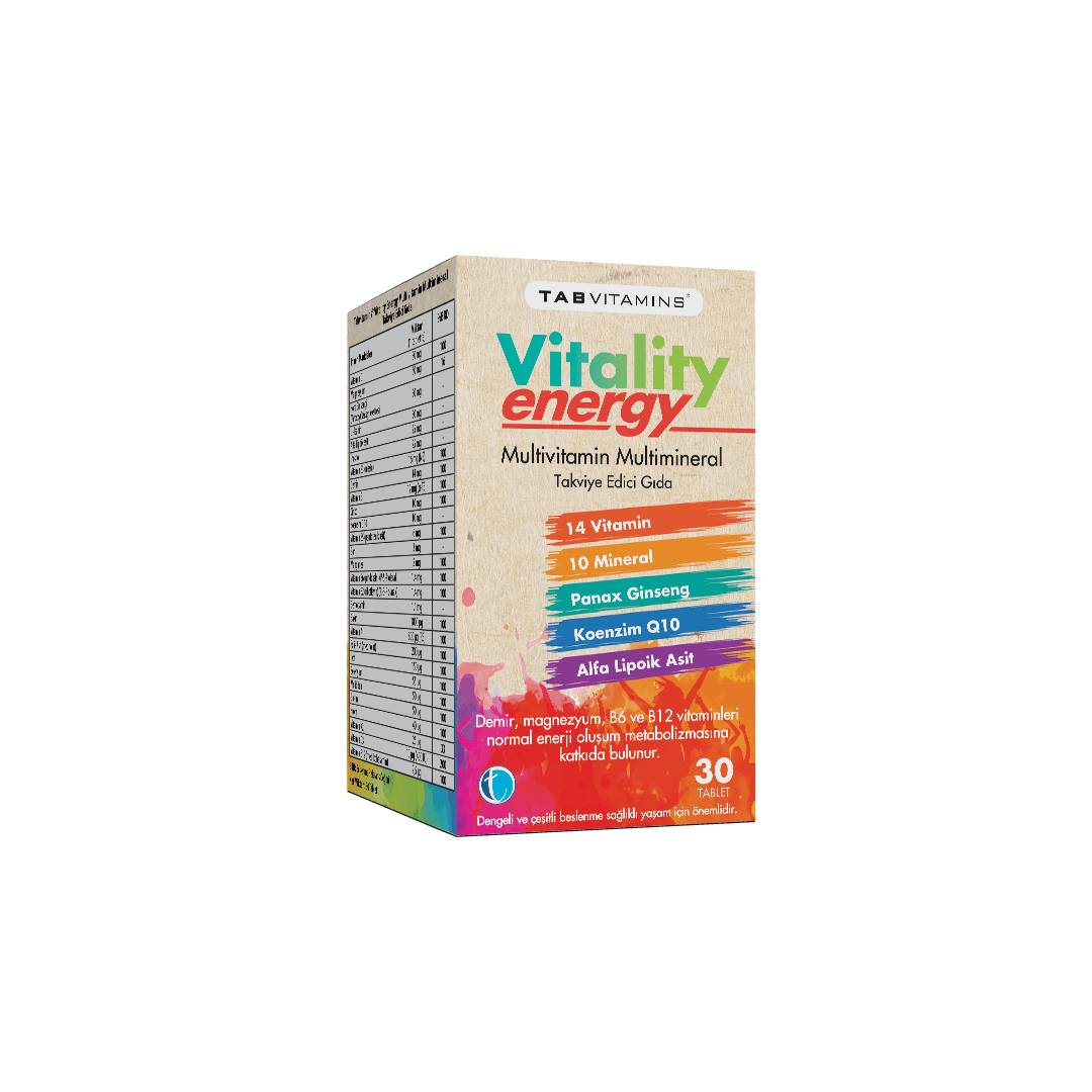 TabVitamins Vitality Energy Multivitamin Multimineral 30 Tablet