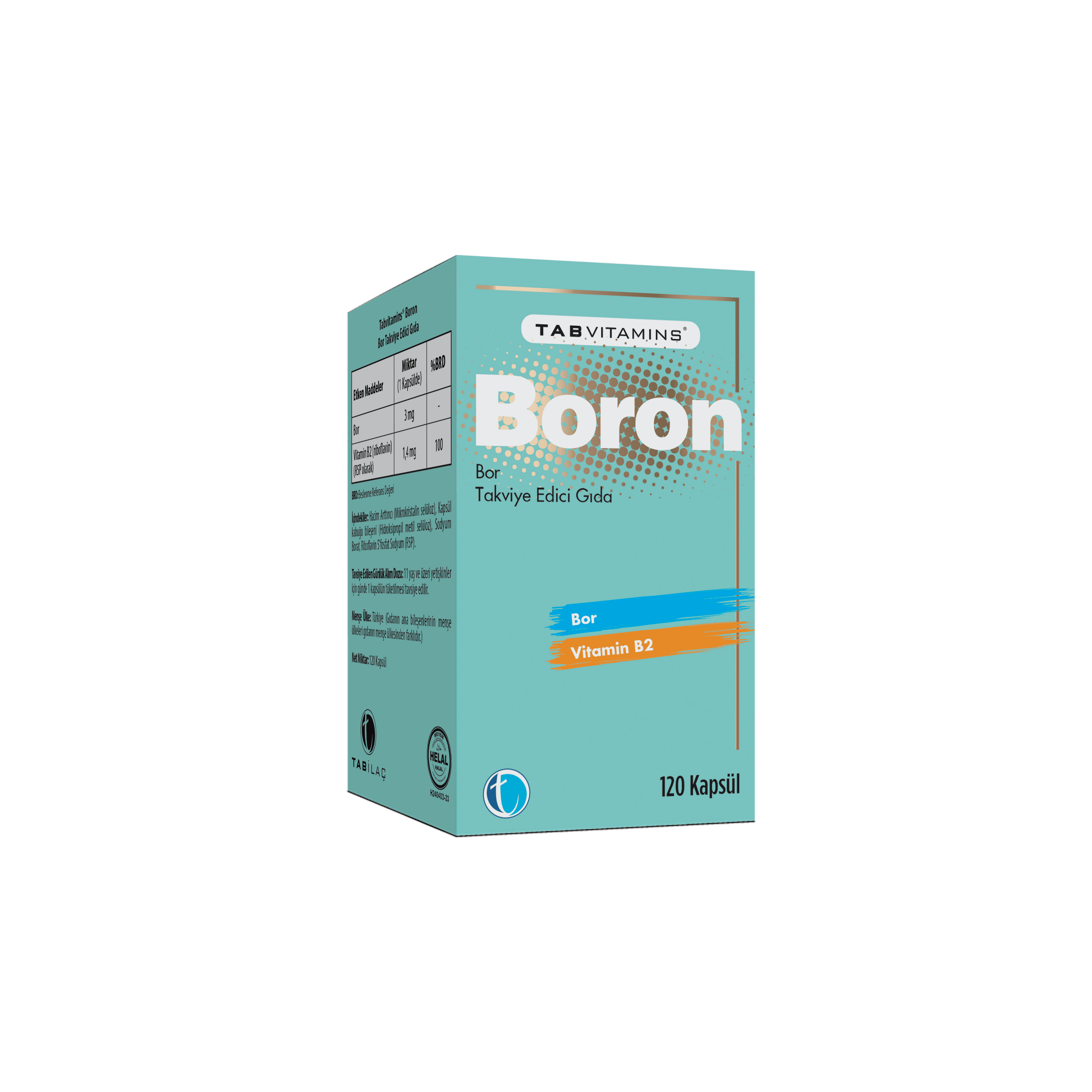 TabVitamins Boron Bor 120 Kapsül